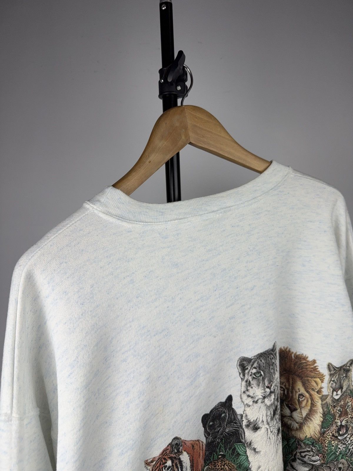 Habitat Vintage 1994 Wildlife Cat Front & Back Print Sweatshirt USA Size US L / EU 52-54 / 3 - 13 Thumbnail