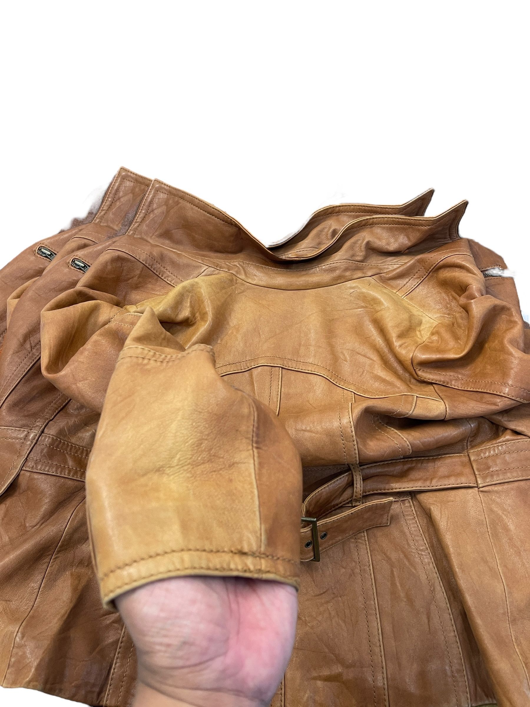 Jones New York Jones New York Leather Racing Jacket Size S / US 4 / IT 40 - 12 Thumbnail