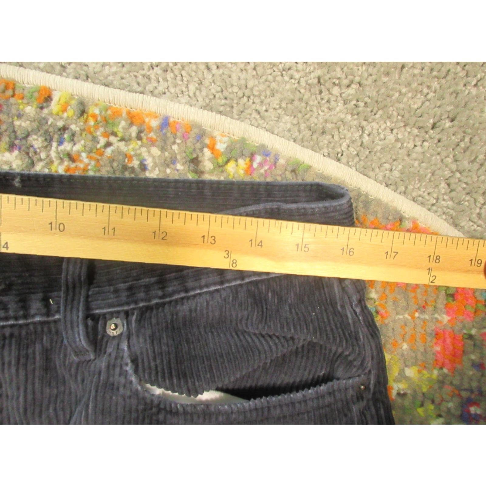 Levi's Levi's Corduroy Pants Mens 31x30 Black Cotton Straight Leg Mid Bleach Stain Size US 31 - 6 Thumbnail