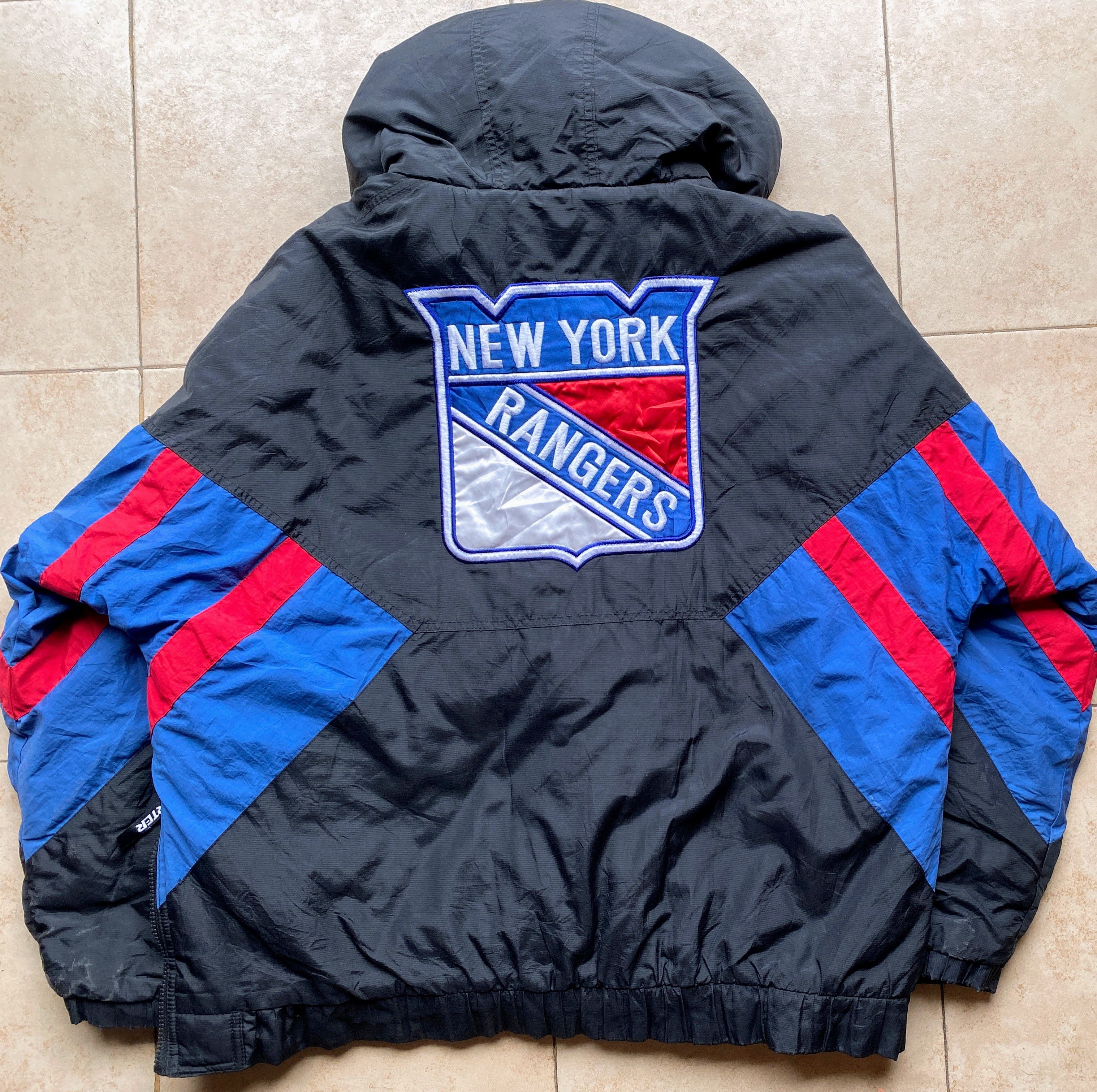Starter NY Rangers 90s STARTER puffer 1/2 Pullover L blk hockey vtg Size US L / EU 52-54 / 3 - 4 Thumbnail