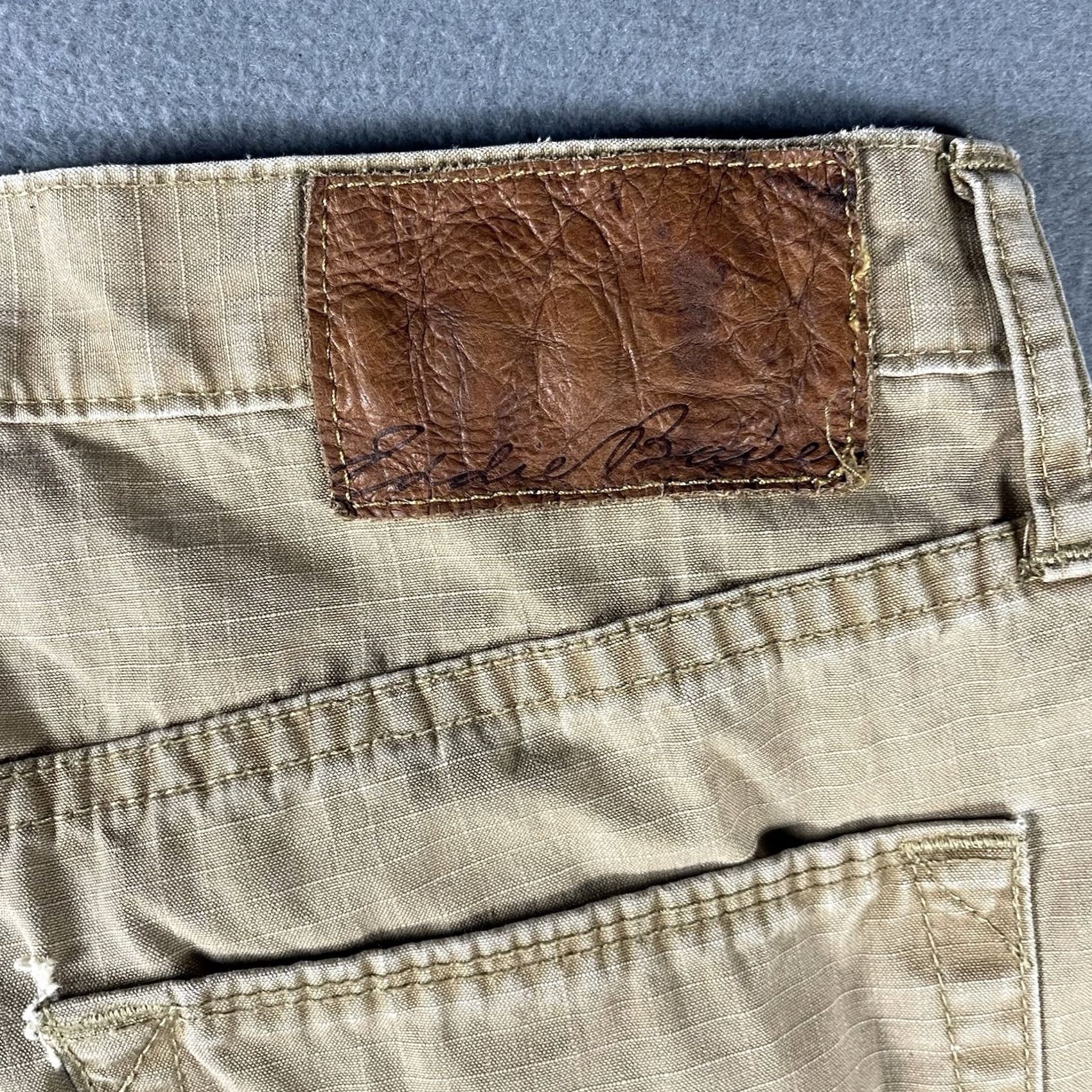 Eddie Bauer Eddie Bauer Jeans Mens 30x32 Tan Denim Straight Fit Distressed 5-Pocket Western USA 90s Retro Nature Outdoors Mens Size US 30 / EU 46 - 5 Thumbnail