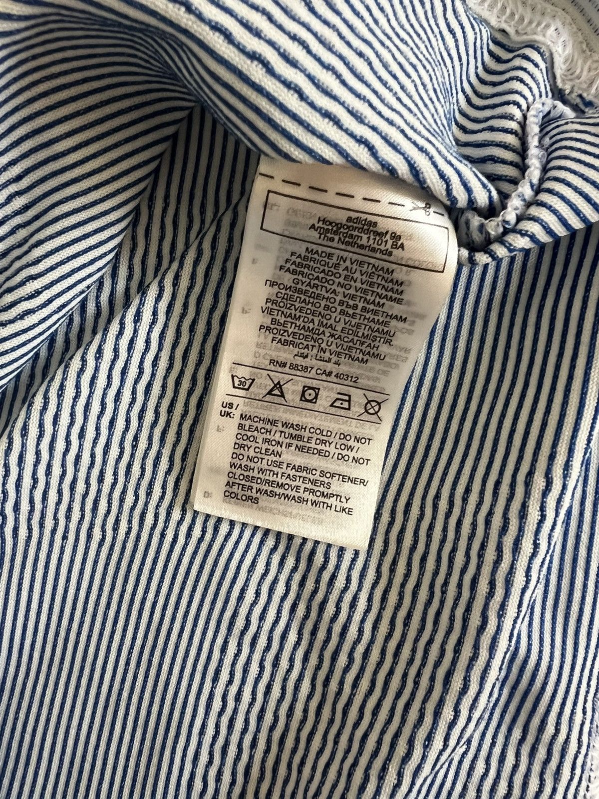 Malbon Nike x Adidas striped light blue polo XL men’s Size US XL / EU 56 / 4 - 4 Thumbnail