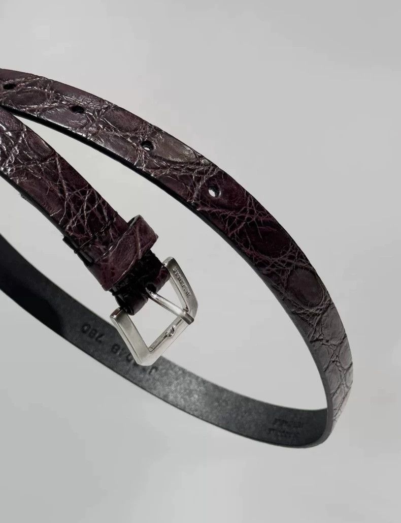 Jil Sander JIL SANDER Crimson crocodile leather belt Size ONE SIZE - 6 Thumbnail