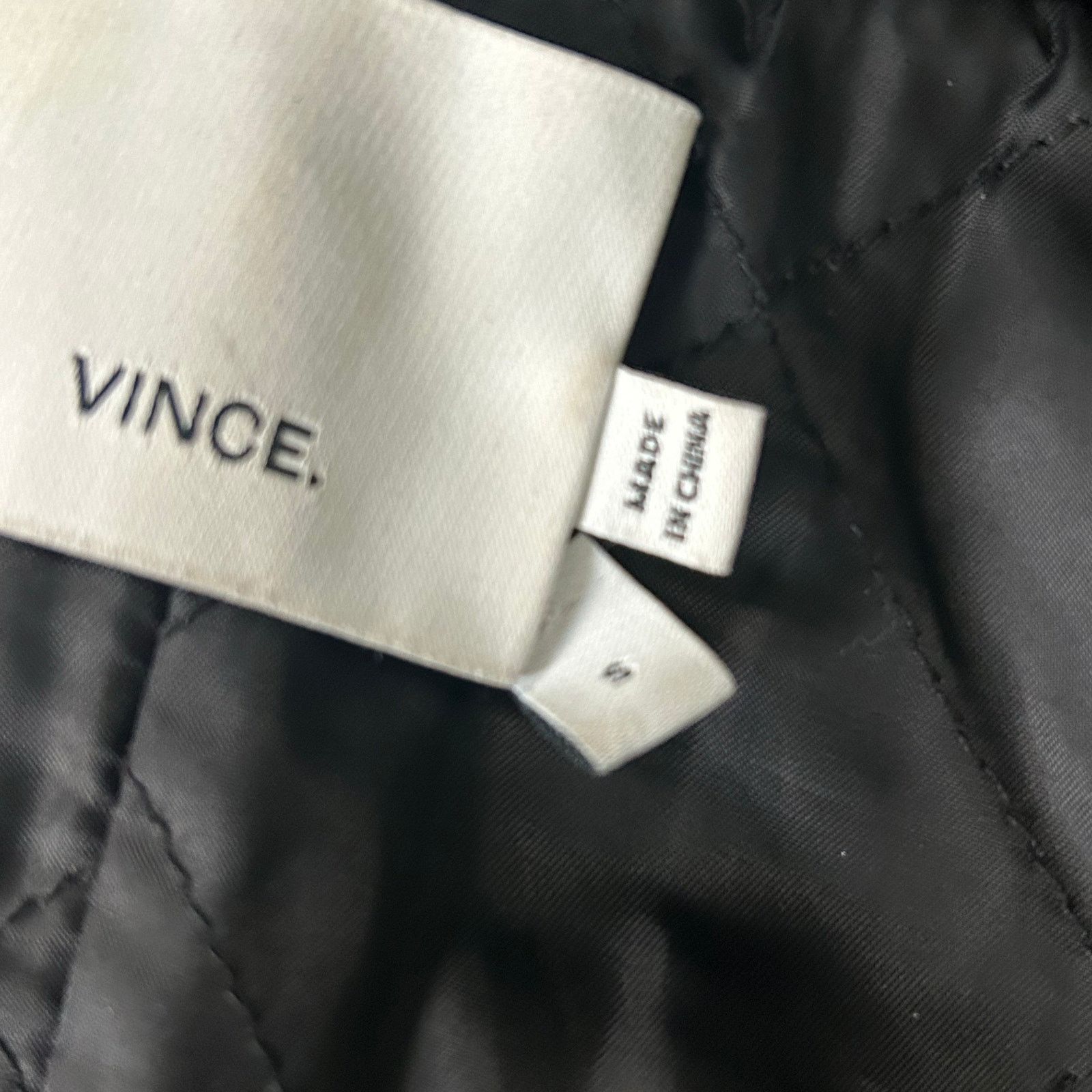Vince Vince Wool Pea Coat Shawl Collar Gray Black Leather Small Size S / US 4 / IT 40 - 14 Thumbnail