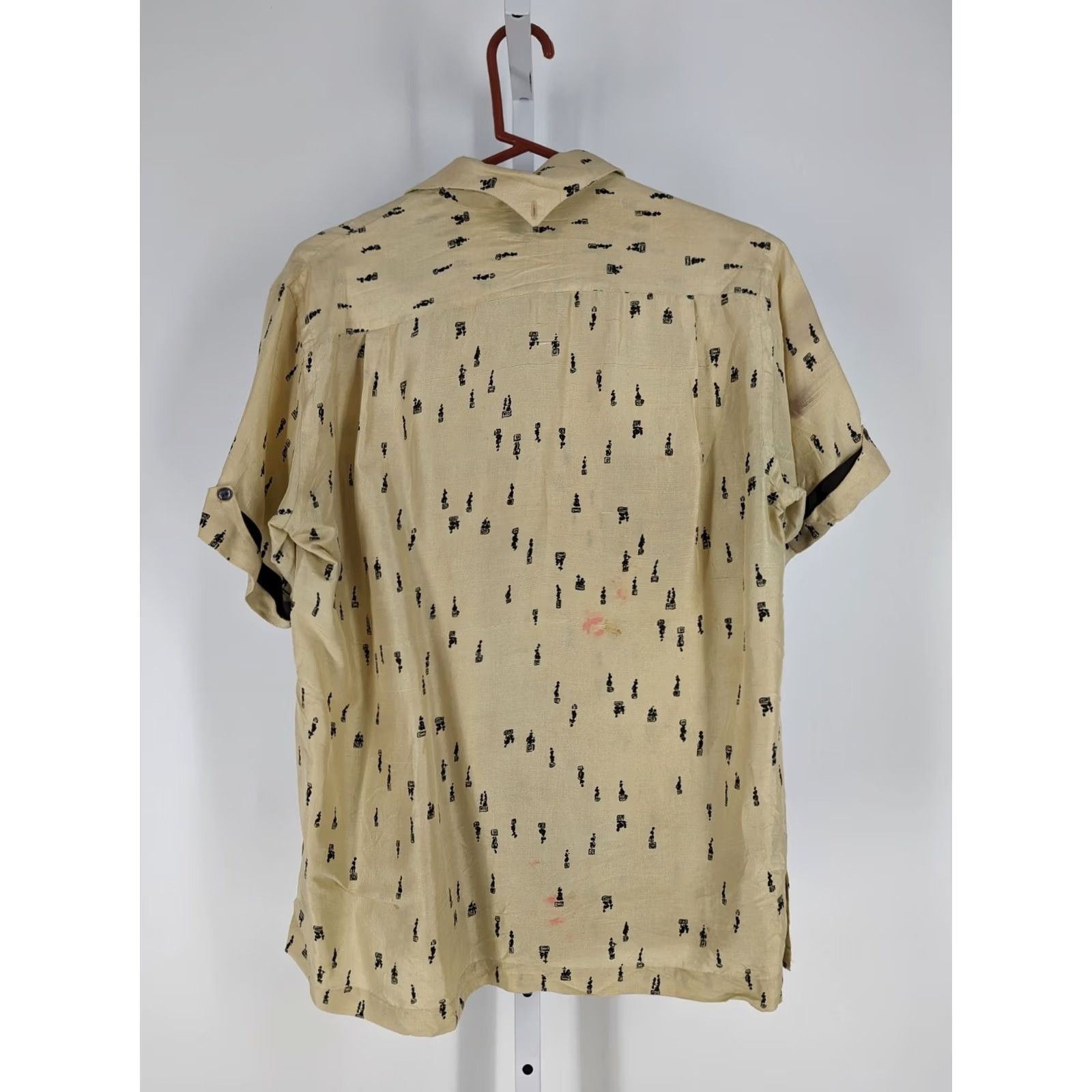 Atomic VINTAGE Littler Seattle Silk Rockabilly Shirt 1950s Loopneck Short Sleeve Yellow 42" Chest M Men/Womens? Size US M / EU 48-50 / 2 - 4 Thumbnail