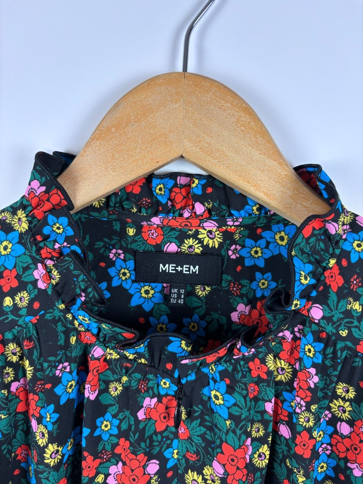 ME+EM ME+EM Floral Long Sleeve Blouse Multicolor Size UK 12 / US 8 Size M / US 6-8 / IT 42-44 - 4 Thumbnail