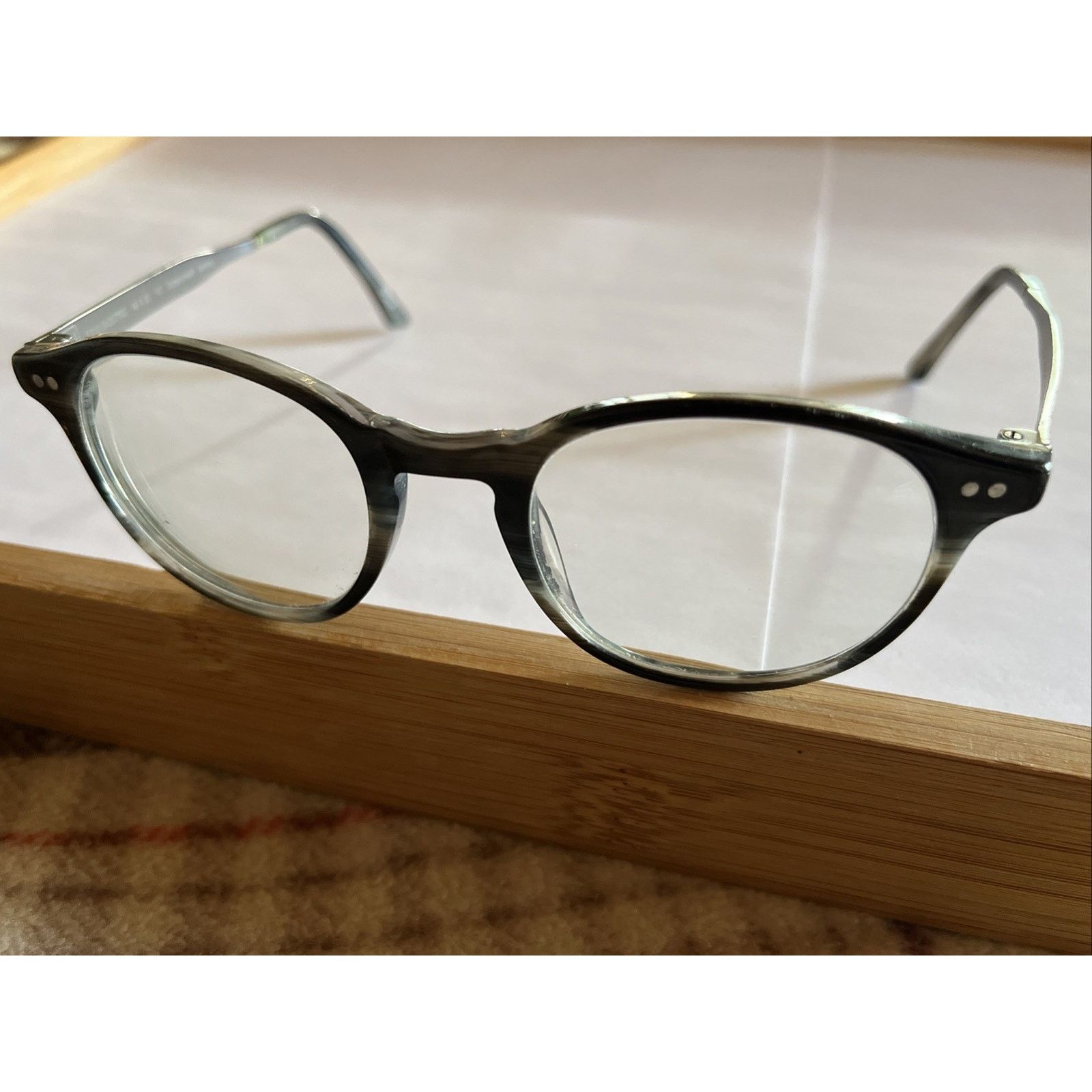 Heritage Research Heritage Heem03 Silver Oval Eyeglass Frame Glasses 49-21-145 Size ONE SIZE - 2 Thumbnail