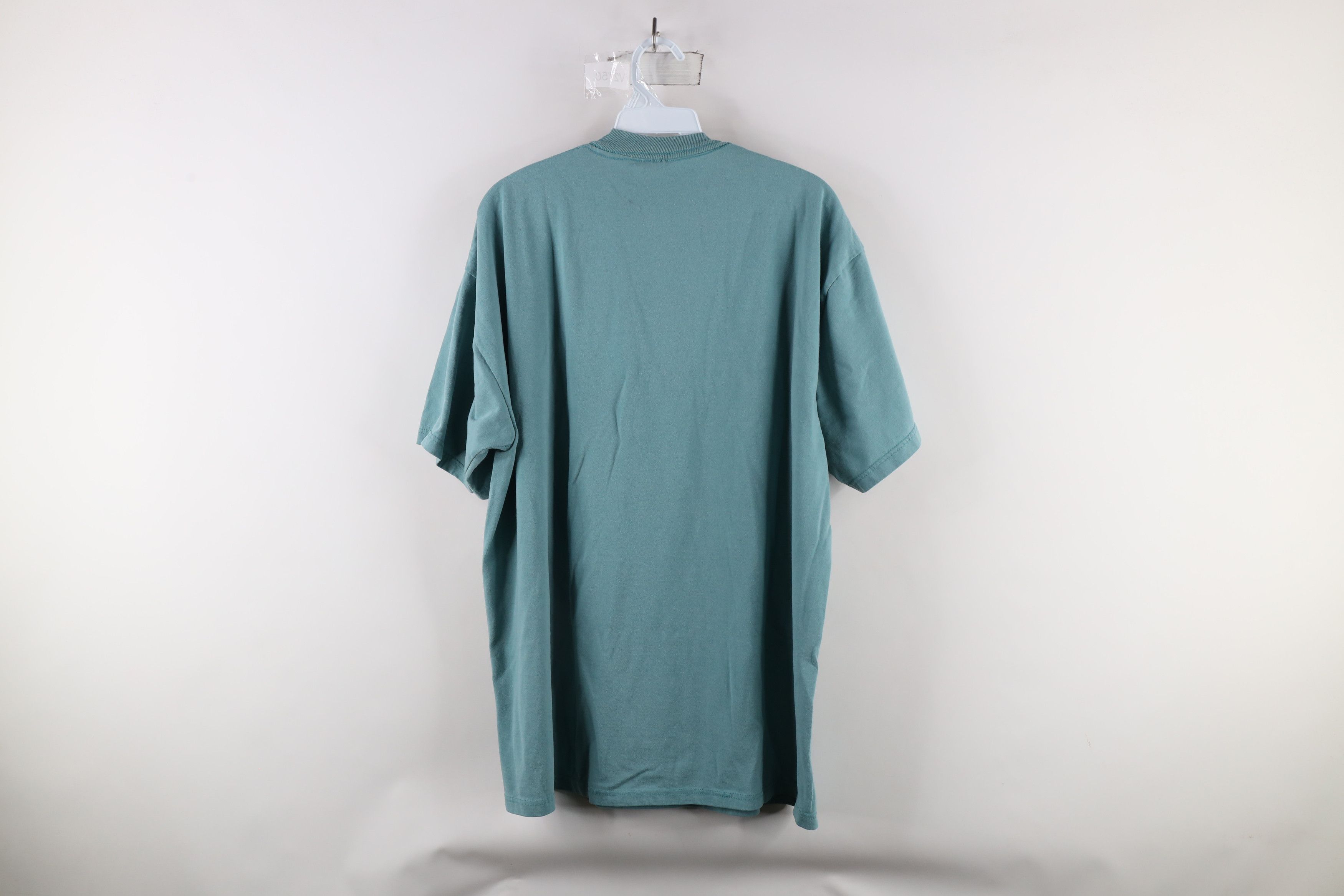 Vintage Vintage 90s Streetwear Blank Short Sleeve T-Shirt Teal Size US XL / EU 56 / 4 - 11 Thumbnail