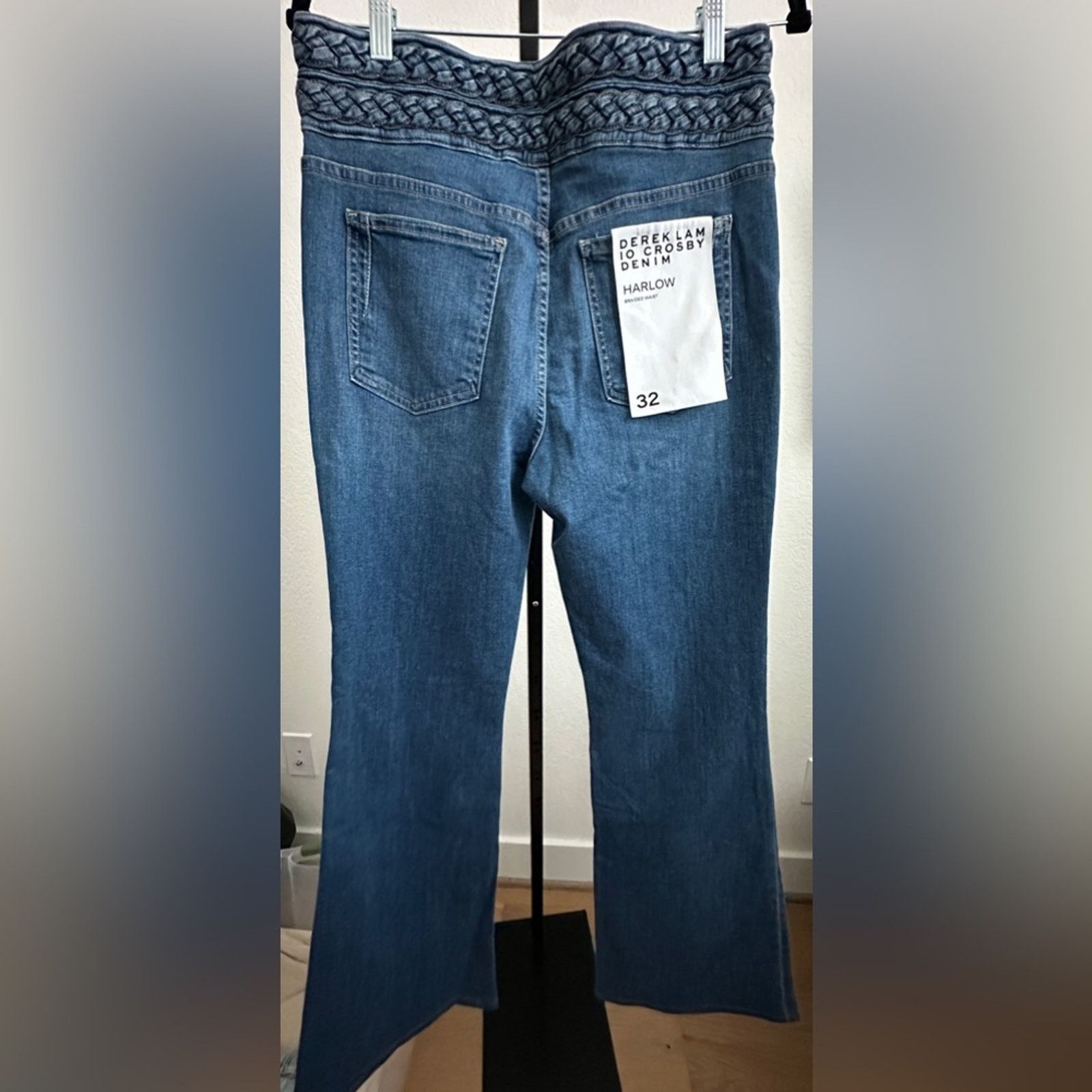 Derek Lam 10 Crosby Derek Lam | Harlow Braided High Rise Flare Jean Size 32" / US 10 / IT 46 - 4 Thumbnail