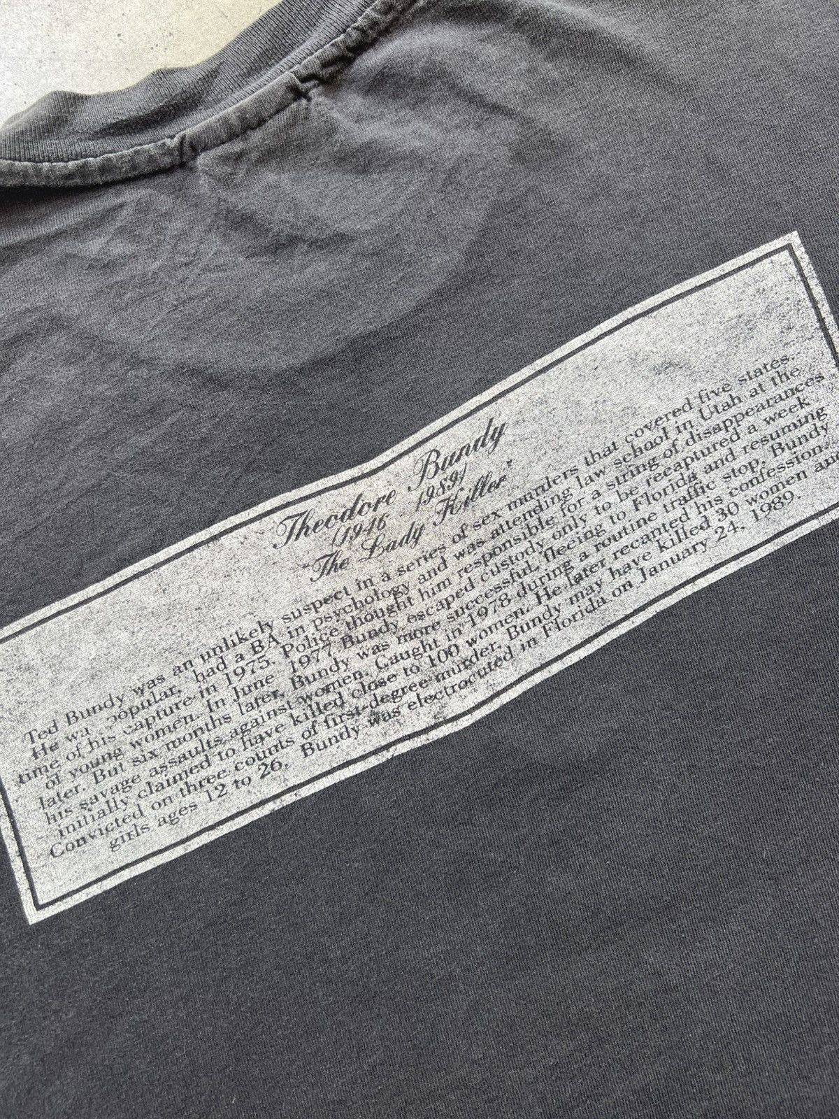 Hanes Vintage ‘90s Ted Bundy Serial Killer Tee Shirt Dahmer Manson Size US L / EU 52-54 / 3 - 6 Thumbnail