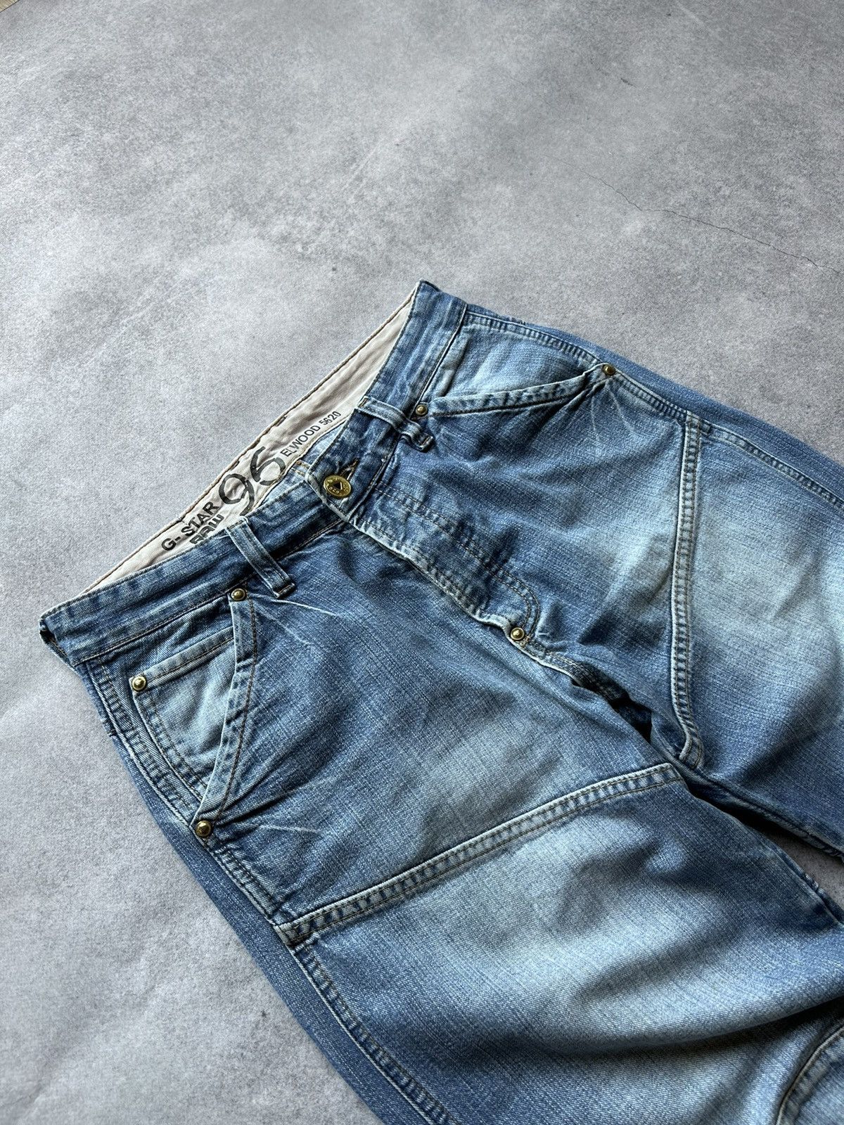 G-Star × Vintage Vintage G star Raw elwood96 denim biker jeans y2k Size US 32 / EU 48 - 4 Thumbnail