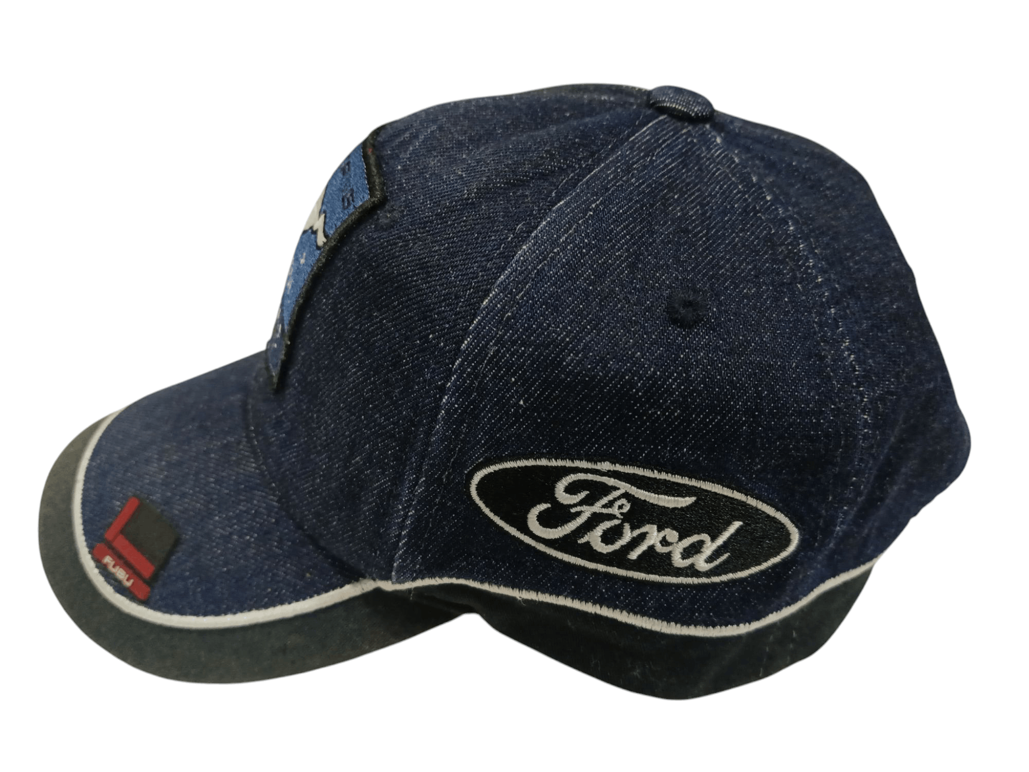 Ford × Fubu × Vintage Fubu Jeans X Ford Mustang 05 Adjustable Velcro Denim Hat Size ONE SIZE - 3 Thumbnail