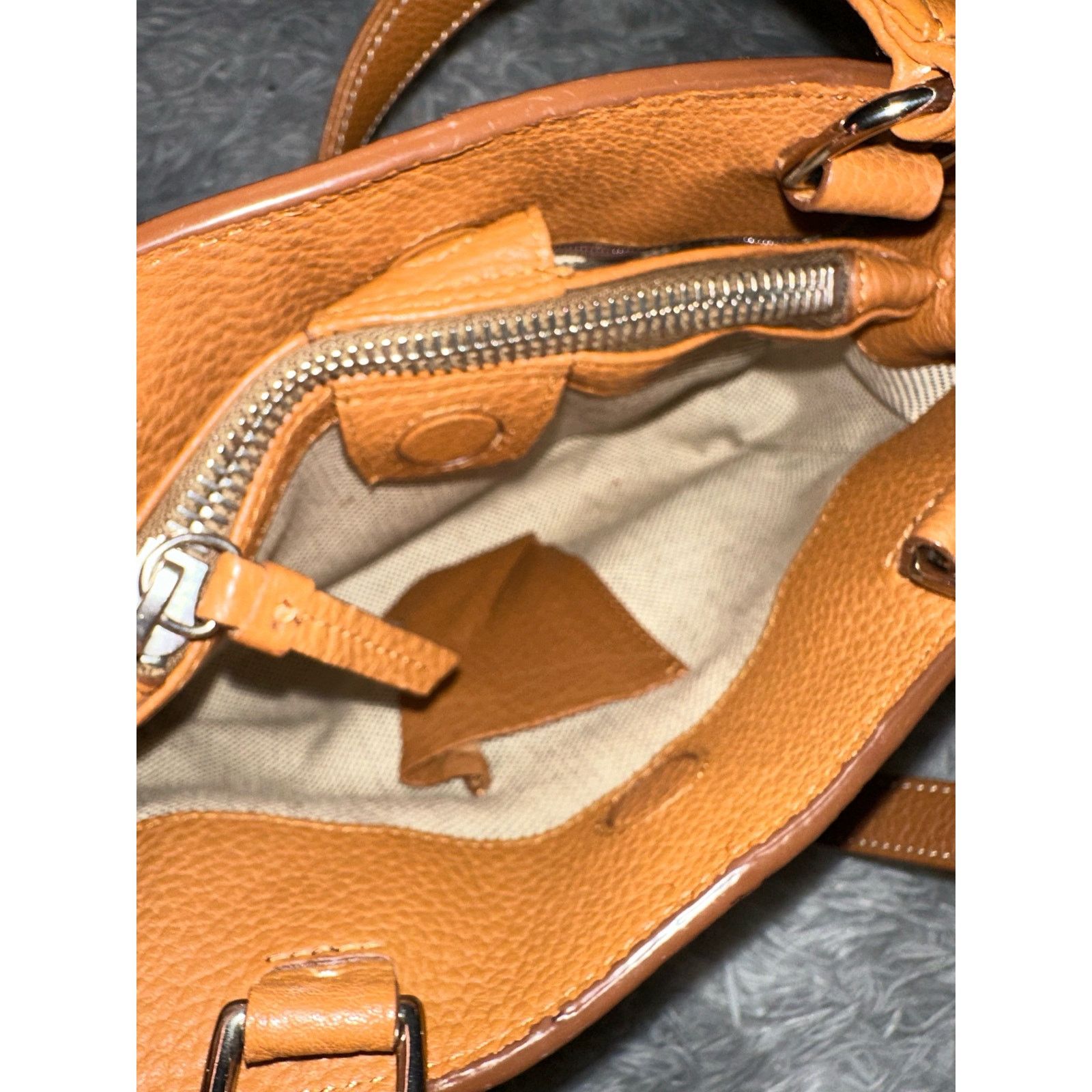 Dooney & Bourke DOONEY & BOURKE Brown Pebbled Leather Satchel Bag Purse Size ONE SIZE - 9 Thumbnail