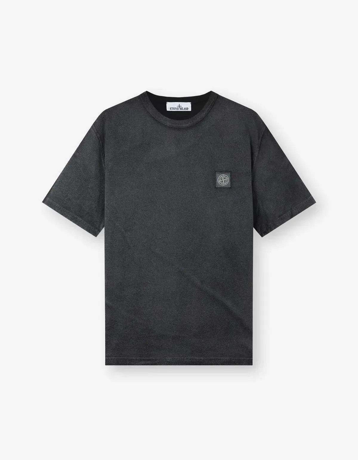 Stone Island Black Reflective Garment PatchT-Shirt