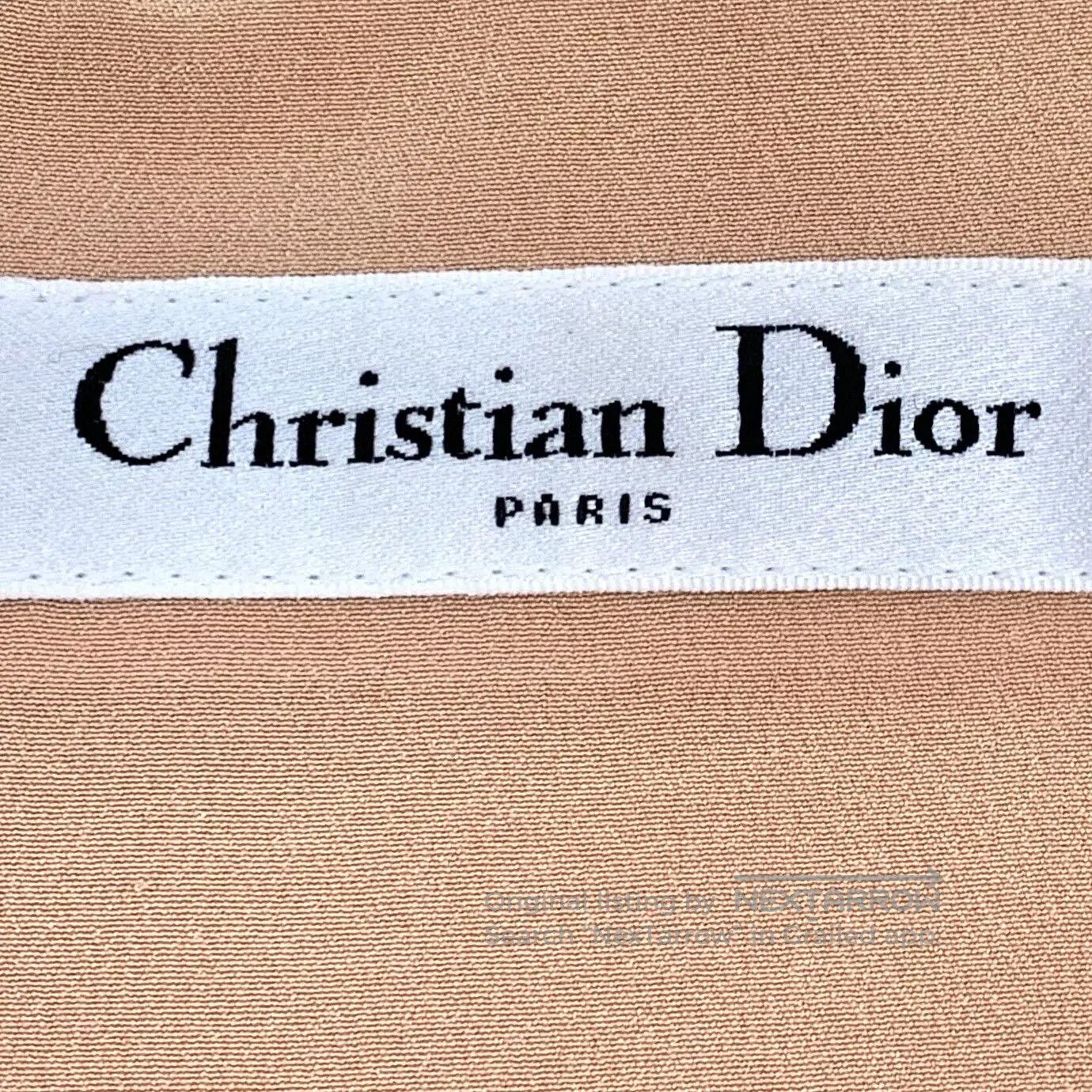 Dior christian dior beige wool silk sleeveless dress. Size M / US 6-8 / IT 42-44 - 5 Thumbnail