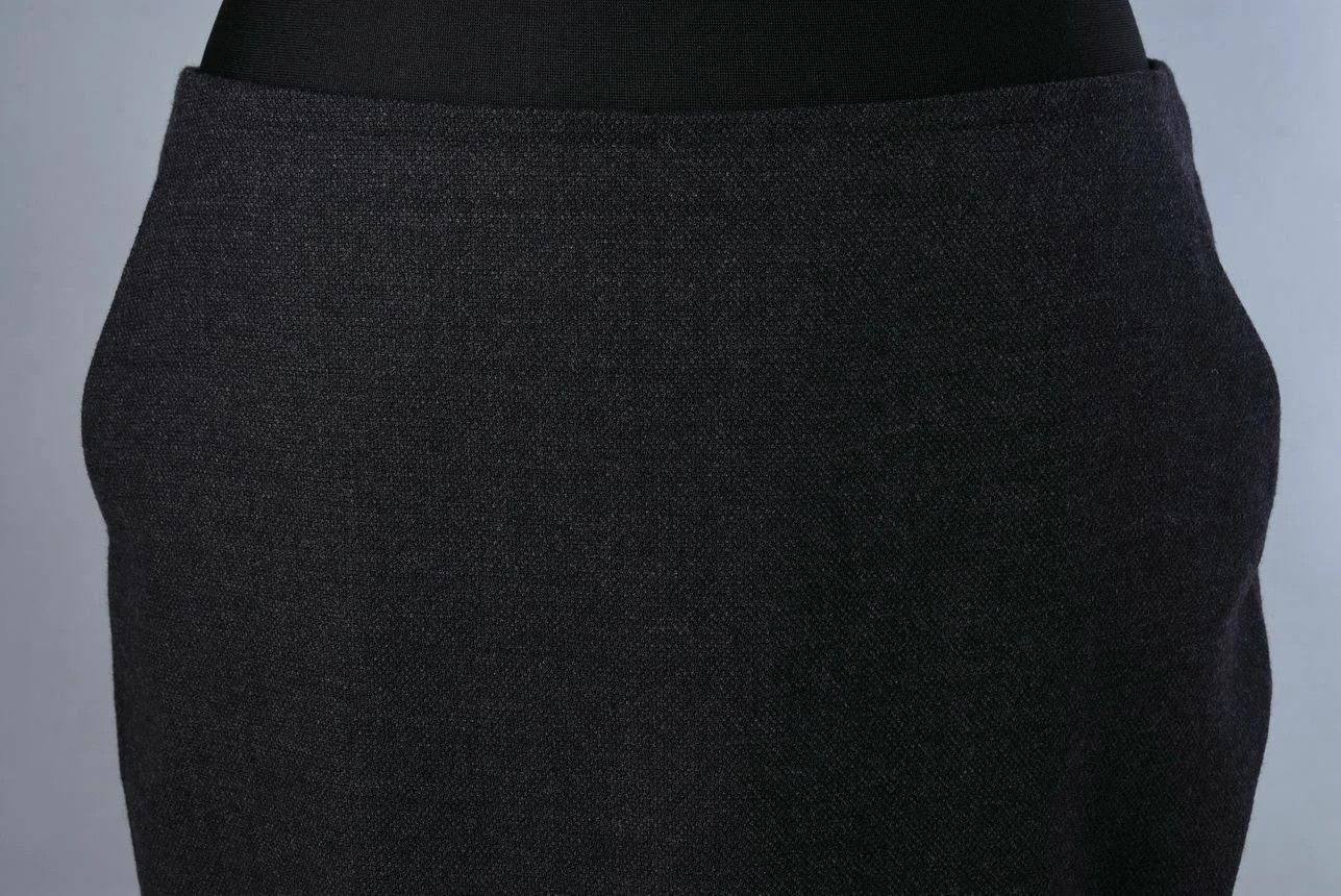 Fabiana Filippi Women's Fabiana Filippi Gray Wool Maxi Pencil Skirt Size L Size 34" / US 12 / IT 48 - 2 Thumbnail