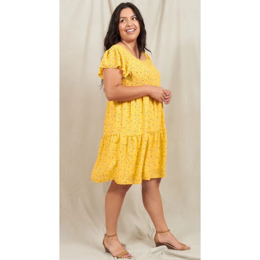 Other Yellow Floral Ruffle Sleeve Sundress - Small Women's Summer Size S / US 4 / IT 40 - 3 Thumbnail