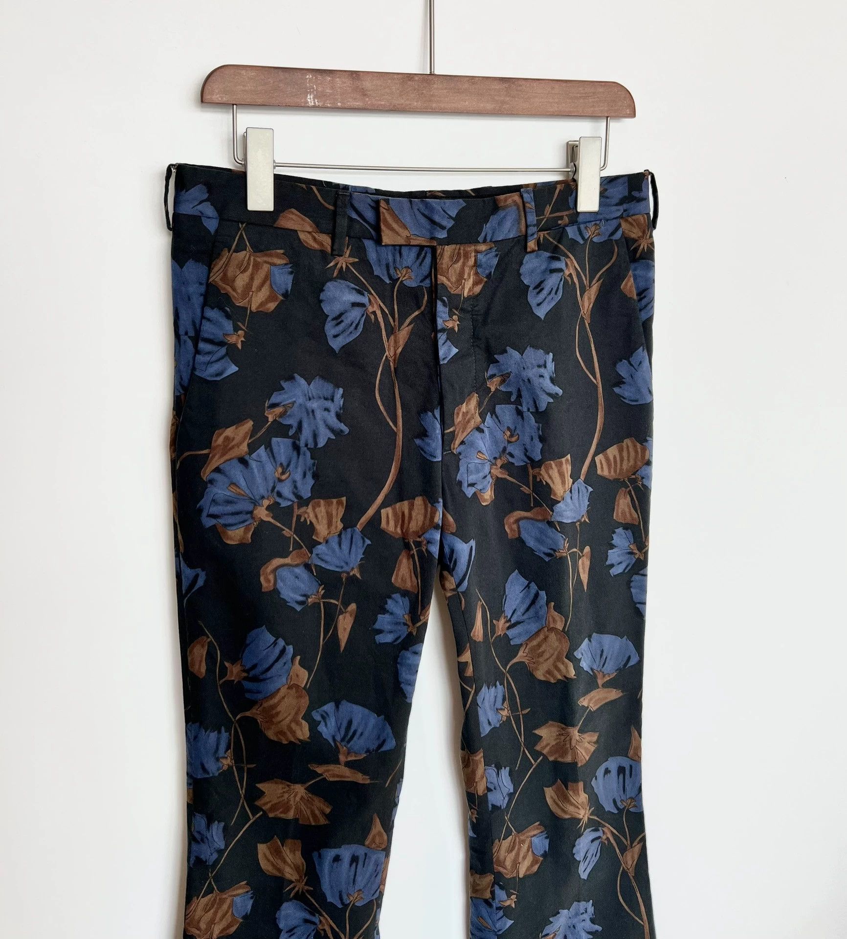 Prada Prada Floral Bell Bottoms - Size 46 Size US 30 / EU 46 - 2 Thumbnail