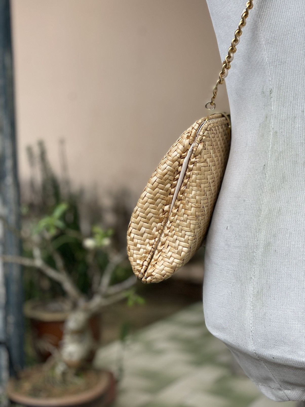 Vintage Rattan Woven Chain Shoulder/Crossbody Bag Size ONE SIZE - 3 Thumbnail