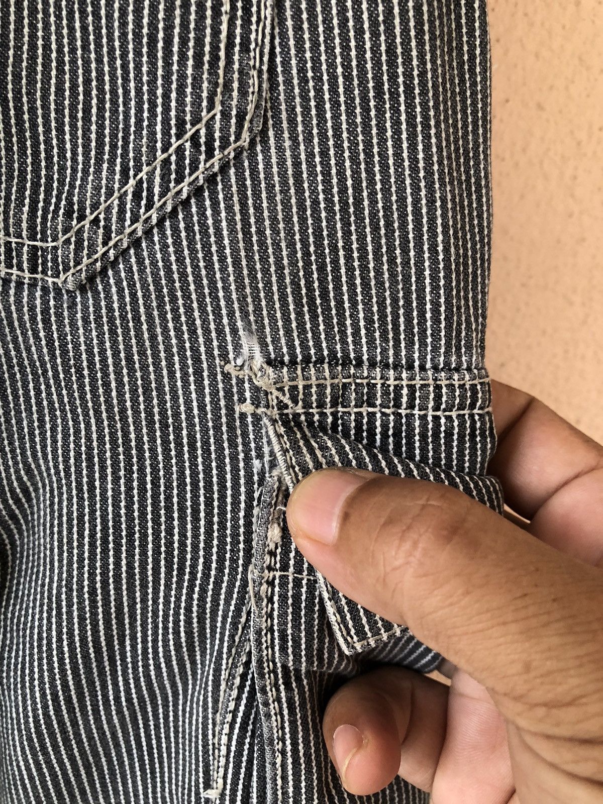 Japanese Brand × Vintage Vintage DOGMAN Small Stripe Cargo Pant Size US 35 - 18 Thumbnail
