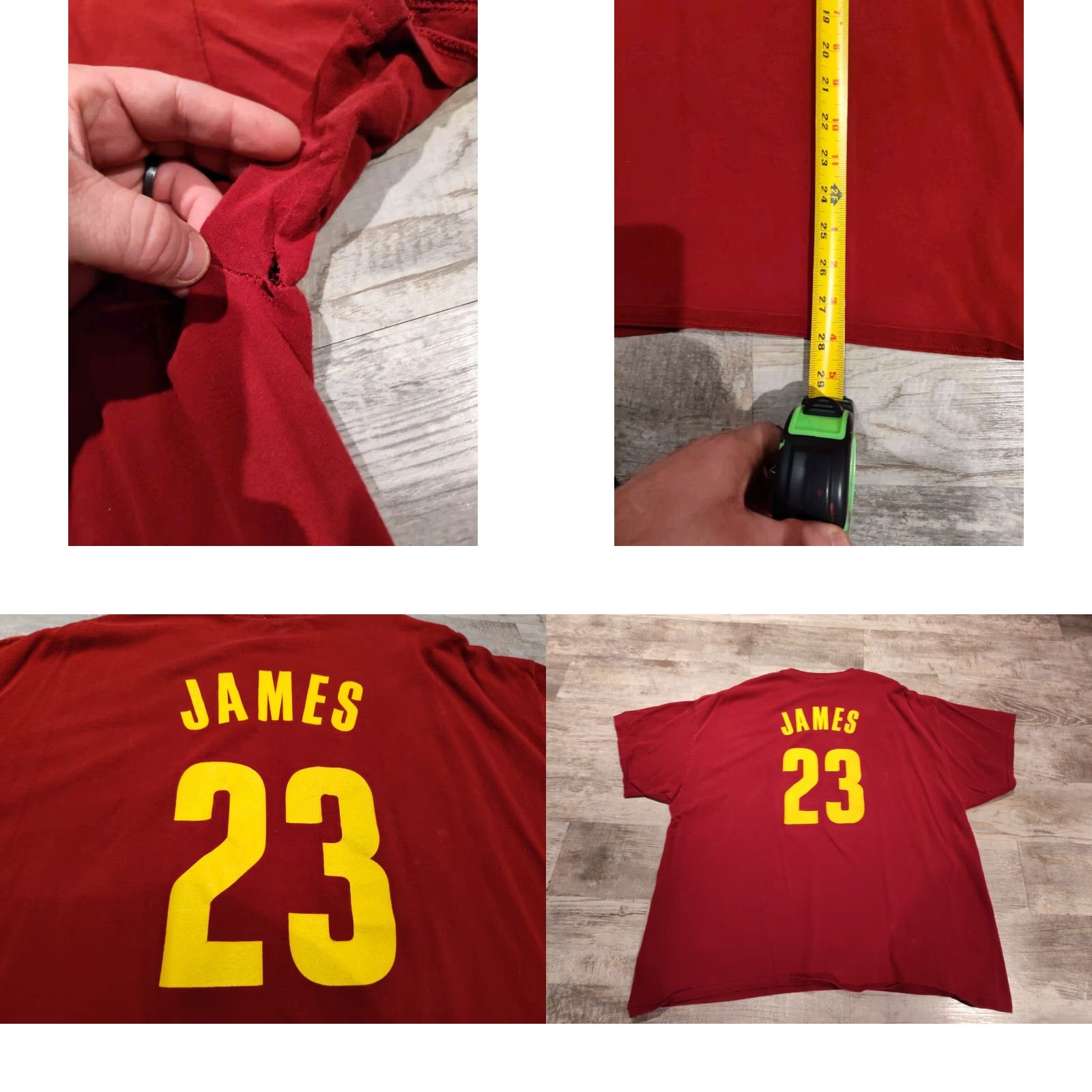 NBA VINTAGE Majestic LeBron James NBA Shirt Cleveland Cavaliers 2XL Red 2000s Men's Crew Neck T-Shirt Size US XXL / EU 58 / 5 - 8 Thumbnail