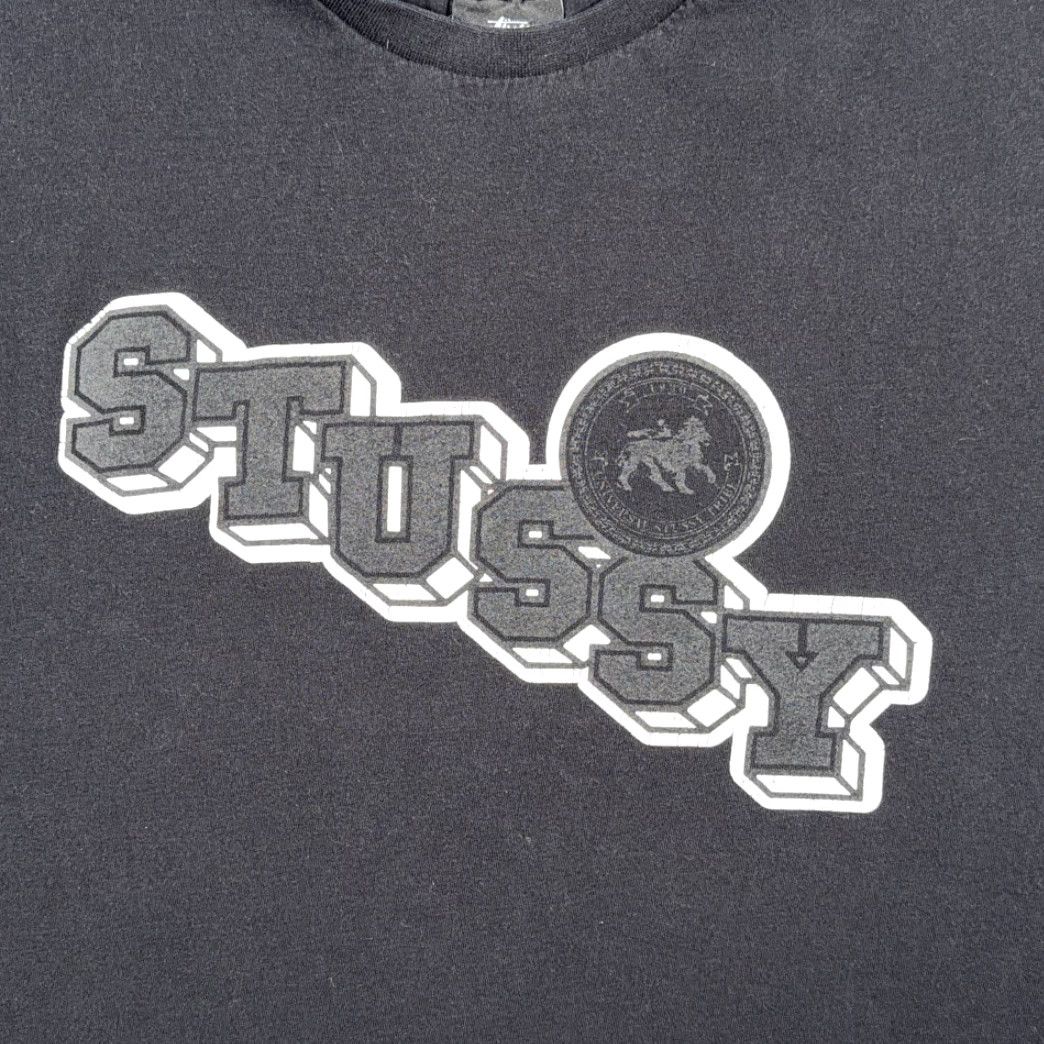 Spell VINTAGE Stussy Shirt Adult MEDIUM Black Skater Big 4 Cities Spell Out Logo Y2K Shirt Mens Size US M / EU 48-50 / 2 - 2 Thumbnail
