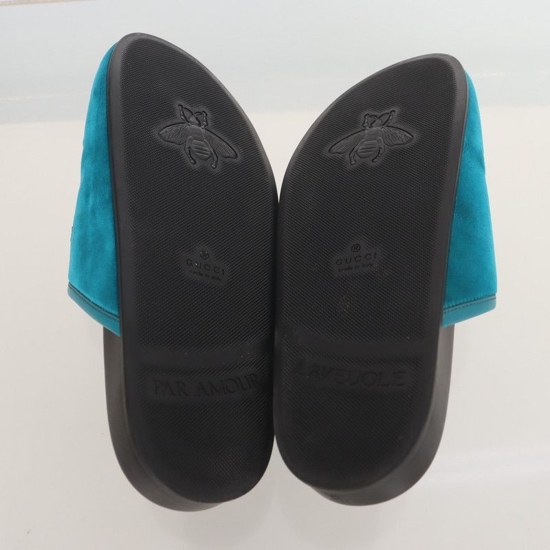 Gucci Gucci Suede Casual Slides in Lake Blue Size US 6.5 / EU 39-40 - 2 Thumbnail