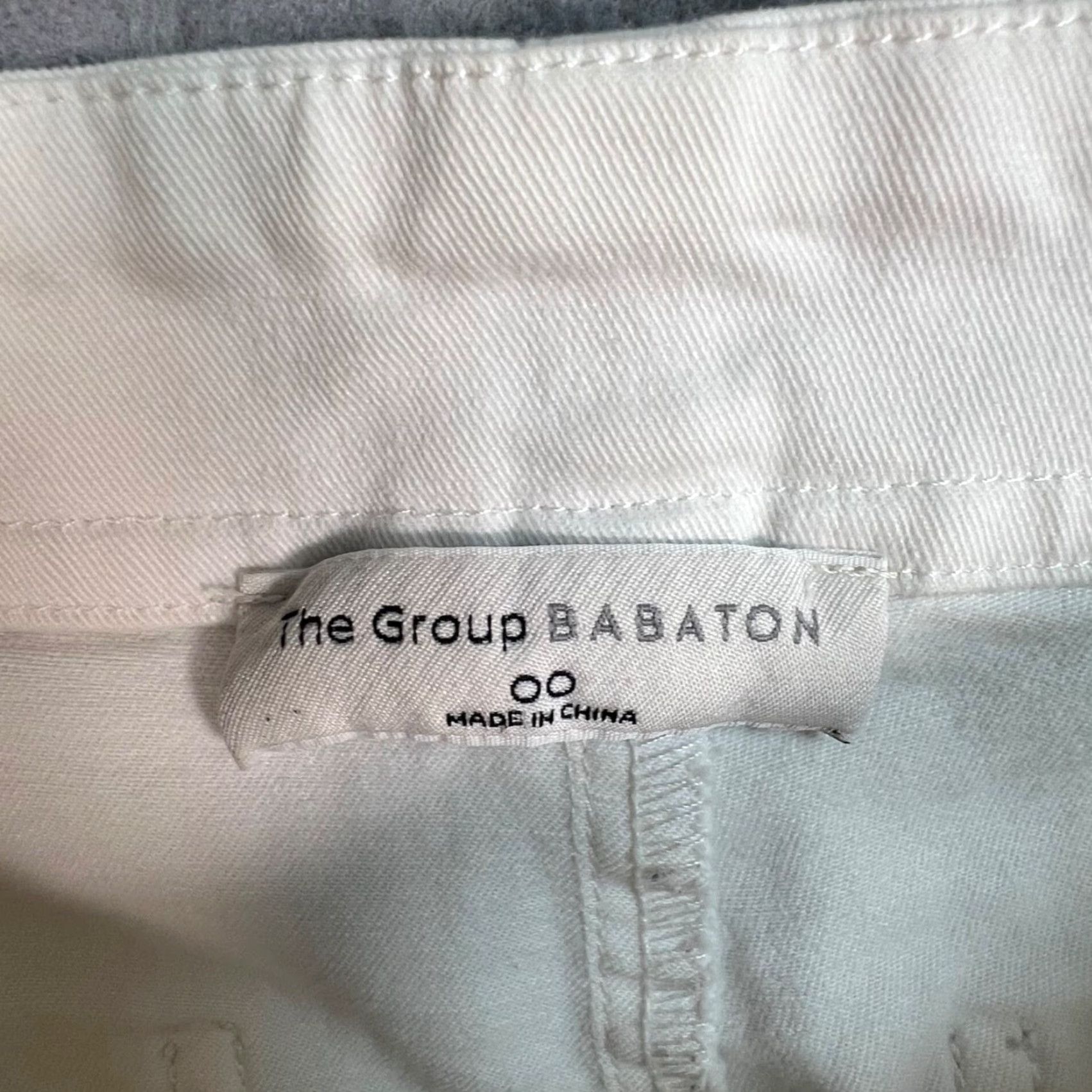 Vintage Babaton White High-Waisted Button-Fly Pants Womens 00 Cotton Blend Size 24" / US 00 / IT 34 - 3 Thumbnail