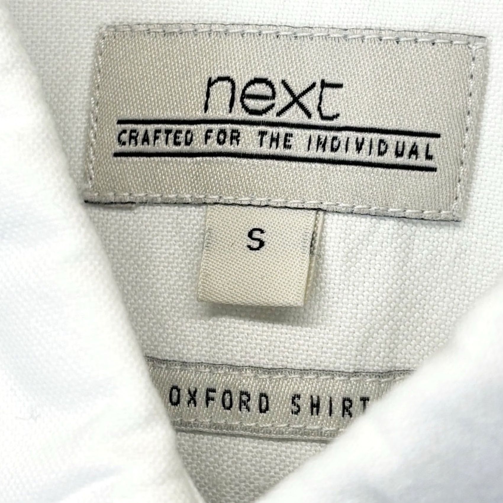 NEXT NEXT Oxford Shirt Button-Down White Long Sleeve Mens S Regular Size US S / EU 44-46 / 1 - 4 Thumbnail