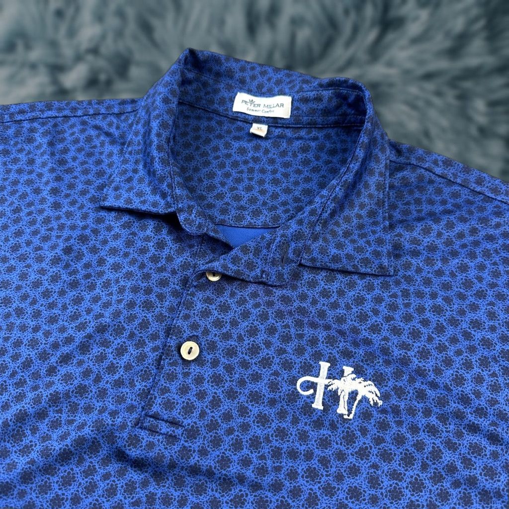 Peter Millar Peter Millar Polo Shirt Mens XL Blue All Over Print Golf Summer Comfort Polo Shirt Mens XL Blue All Over Print Golf Summer Comfort Size US XL / EU 56 / 4 - 1 Thumbnail