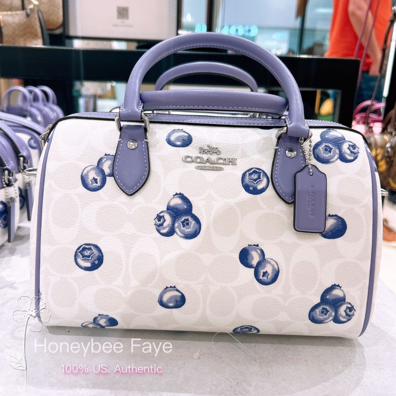 Coach Rowan Satchel Bag With Blueberry Print CT216 Size ONE SIZE - 1 Thumbnail