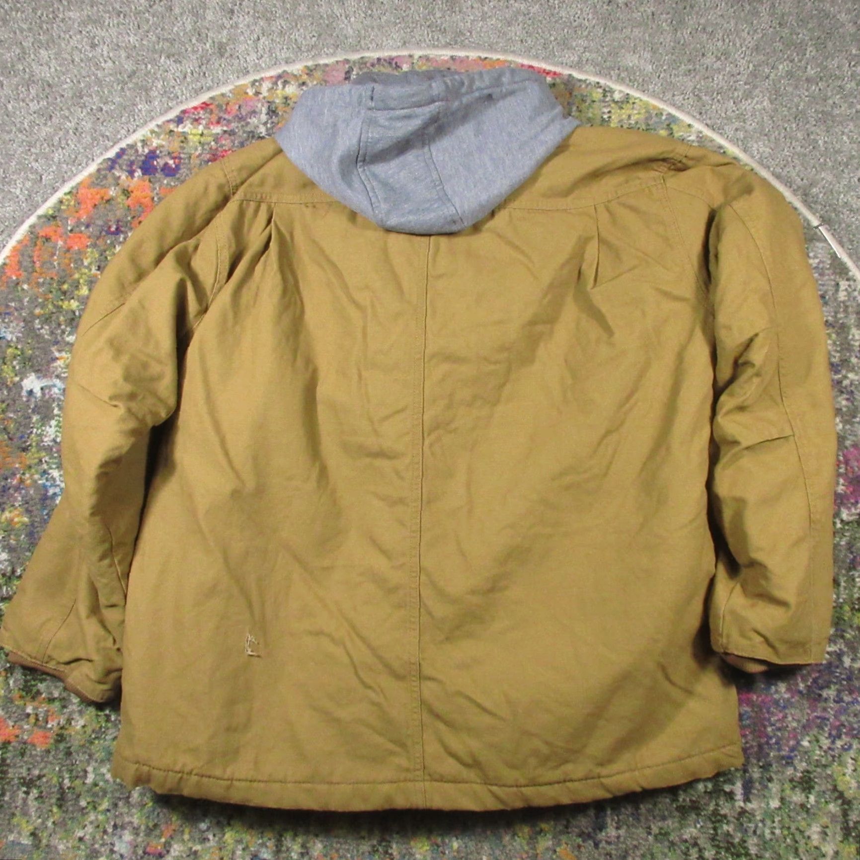 Dickies Dickies Jacket Mens 2XL Hooded Canvas Insulated Work Coat Brown Zip Snap Full Zip Pockets Size US XXL / EU 58 / 5 - 2 Thumbnail