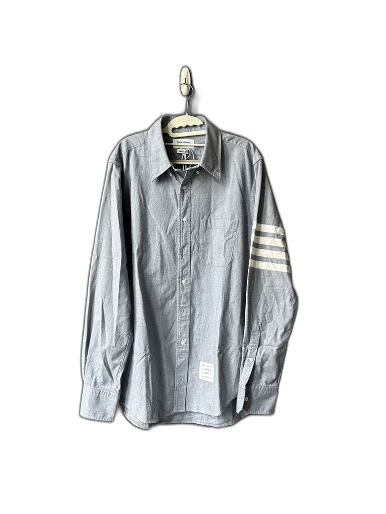 Thom Browne Thom Browne Blue Long Sleeve Shirt Size US L / EU 52-54 / 3 - 1 Thumbnail