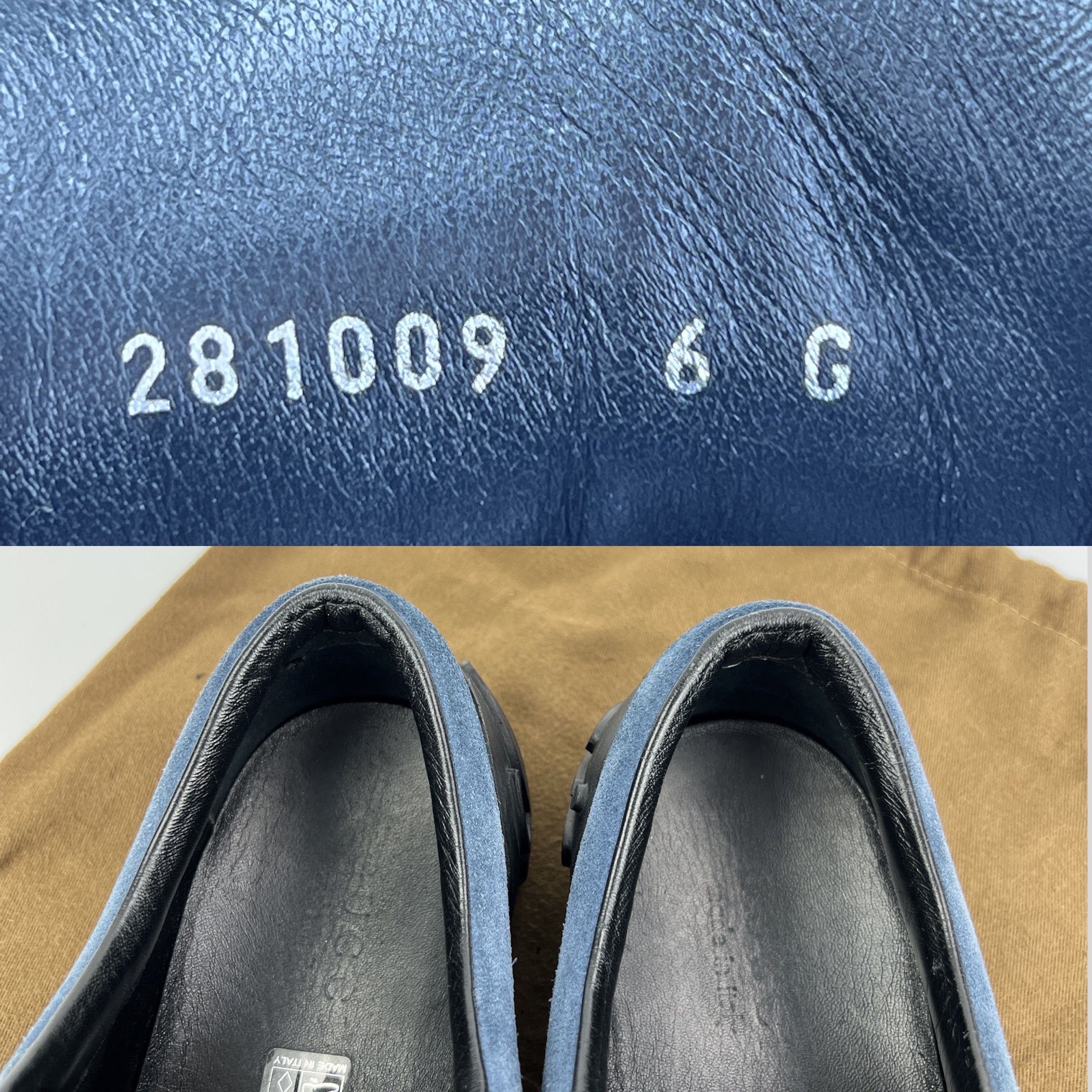 Gucci Vintage Gucci Navy Suede Low Top Sneakers GG Logo Size US 8 / EU 41 - 10 Thumbnail