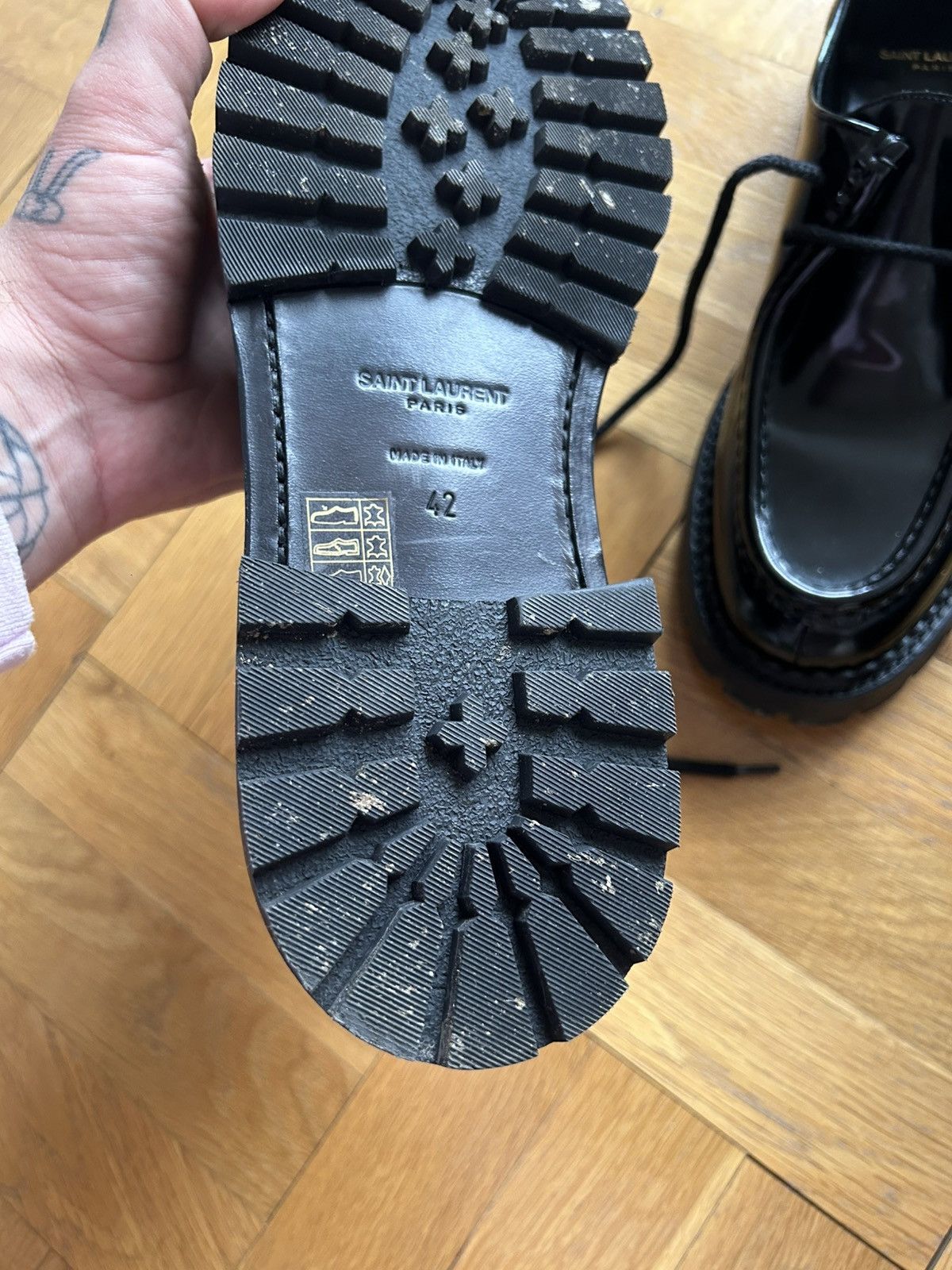 Saint Laurent Paris SAINT LAURENT Derby shoes Size US 8.5 / EU 41-42 - 3 Thumbnail