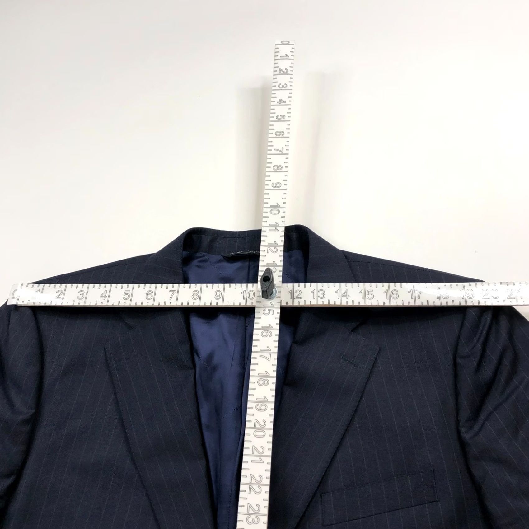 Saks Fifth Avenue Ermenegildo Zegna Cloth Saks Fifth Avenue Sport Coat Jacket 46 Blue Striped Wool Men Size US S / EU 44-46 / 1 - 5 Thumbnail