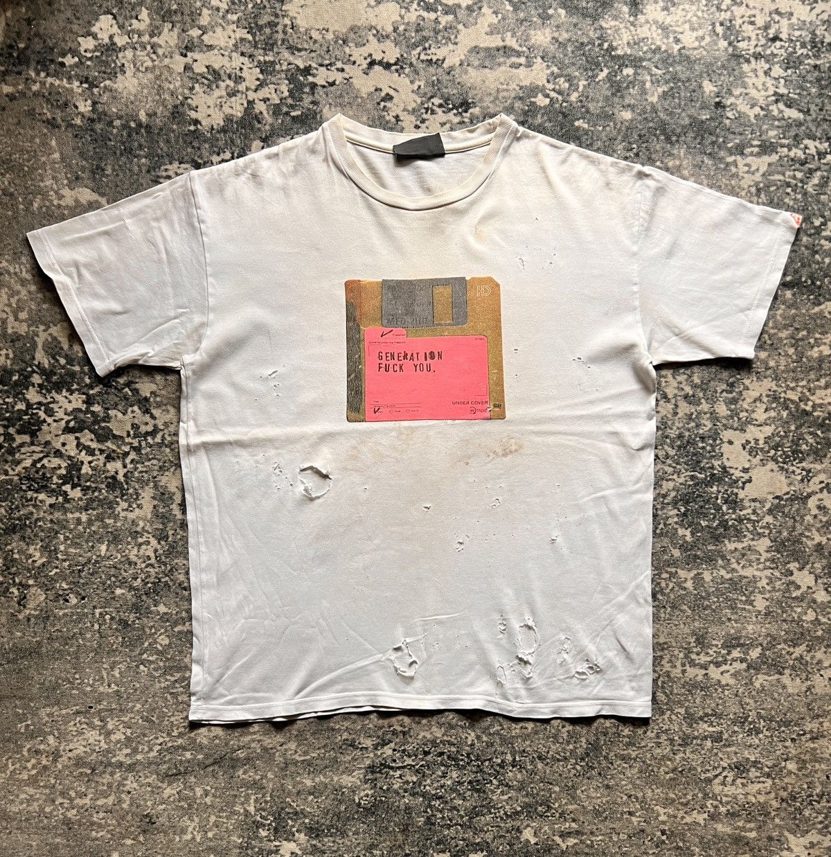 Jun Takahashi Trashed Vtg Undercover GFY x Wtaps “Overload Deadly” Tshirt Size US L / EU 52-54 / 3 - 1 Thumbnail