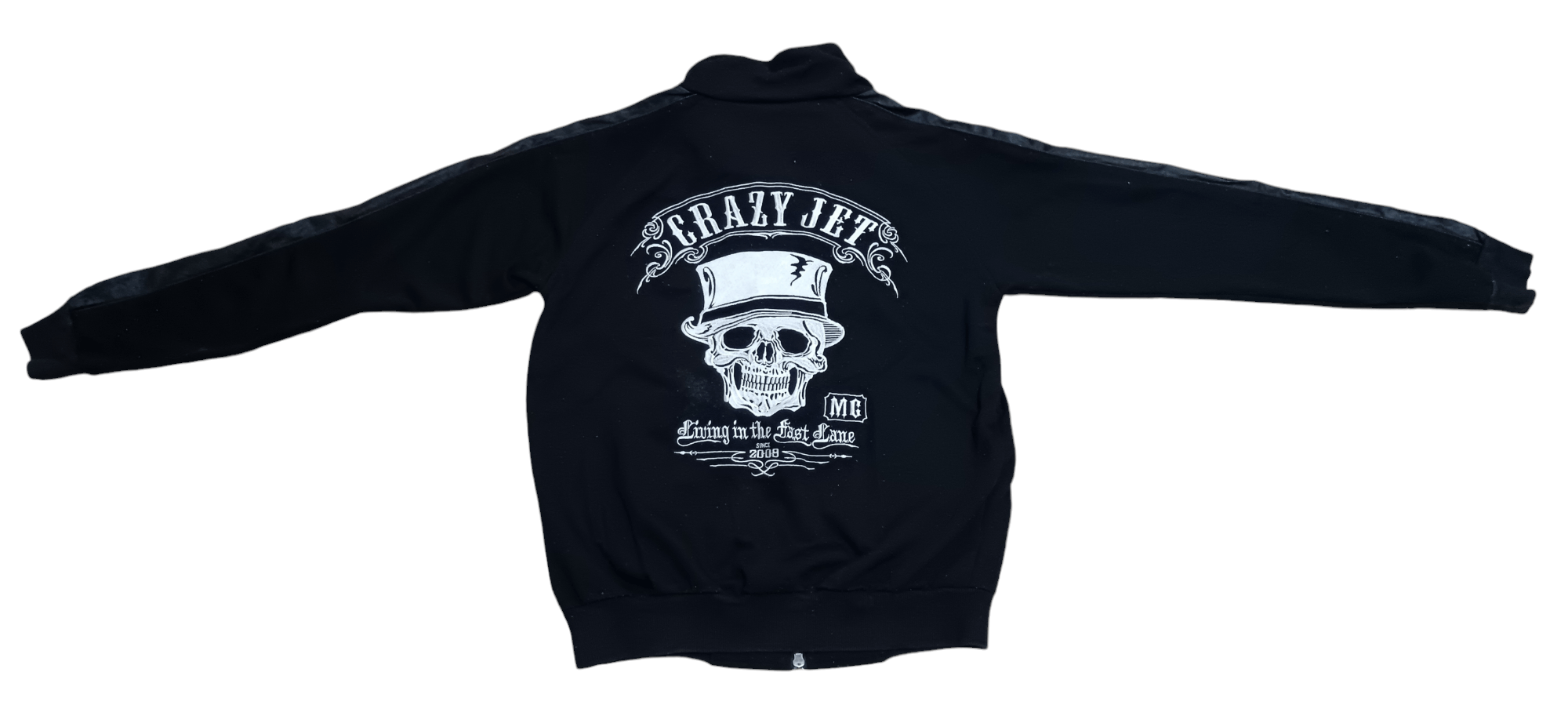 Japanese Brand CRAZY JET SKULL EMBROIDERED CHROME HEART INSPIRED JACKET Size US M / EU 48-50 / 2 - 4 Thumbnail