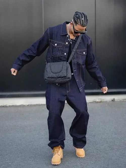 Jean DRIP Y2K baggy Vintage jeans denim Size US 34 / EU 50 - 4 Thumbnail