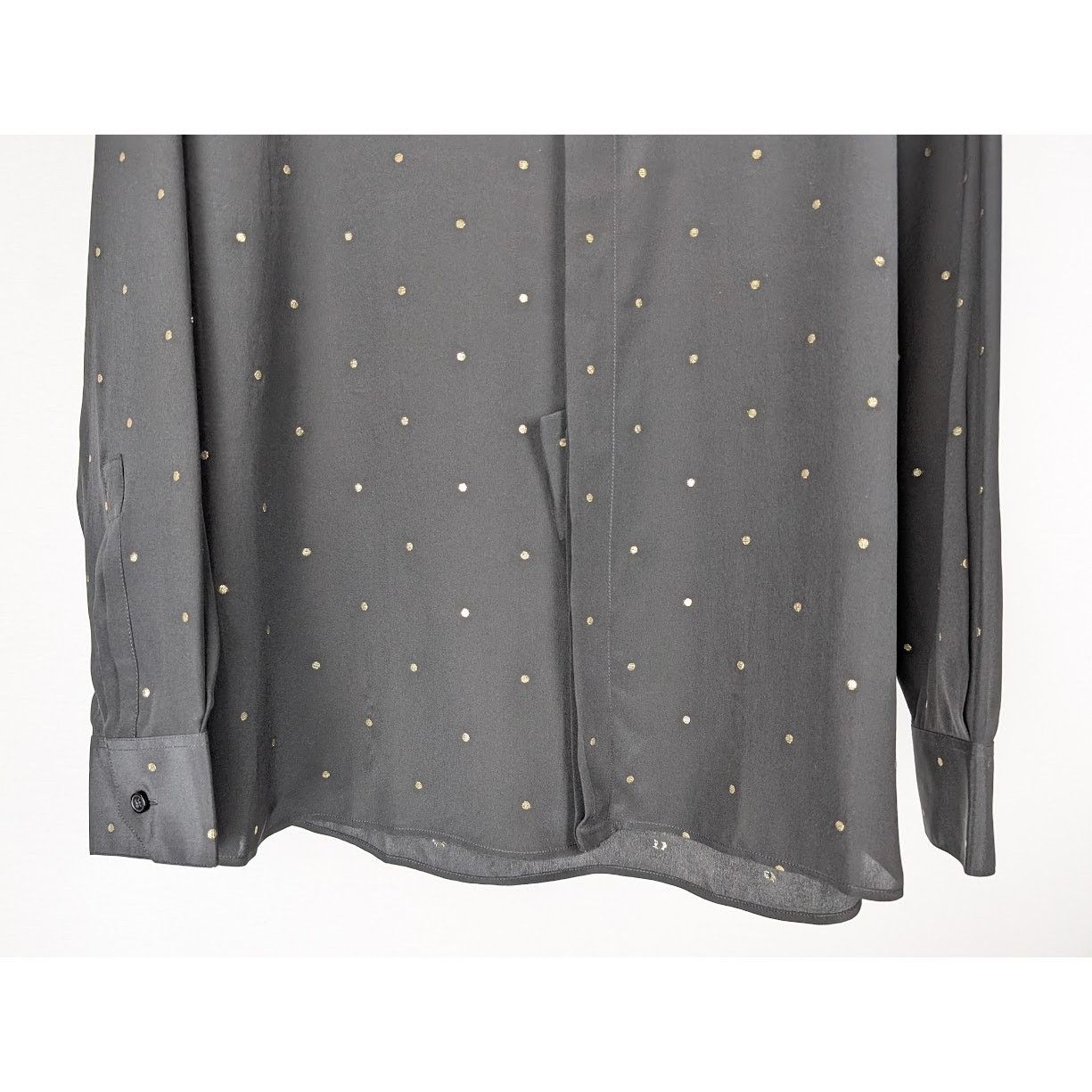 Saint Laurent Paris o1rshd1 Collar Classic Shirt in Black/Gold Size US XL / EU 56 / 4 - 5 Thumbnail
