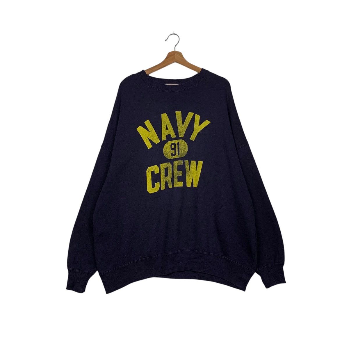 Japanese Brand NAVY CREW Big Logo R JUBILEE Sweatshirts #1758-C78 Size US M / EU 48-50 / 2 - 1 Thumbnail