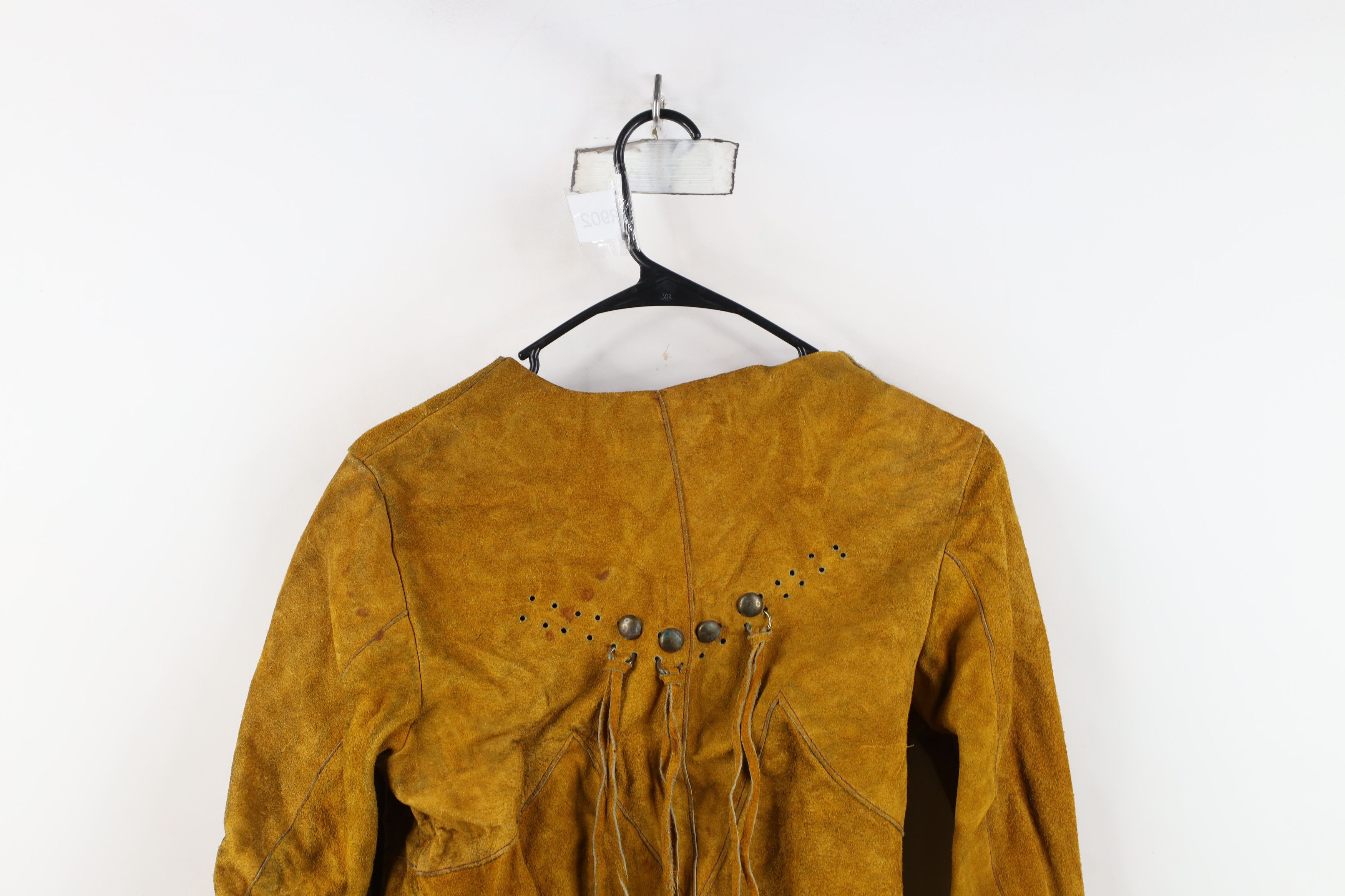 Vintage Vintage 60s Boho Chic Western Fringed Suede Leather Jacket Size L / US 10 / IT 46 - 15 Thumbnail