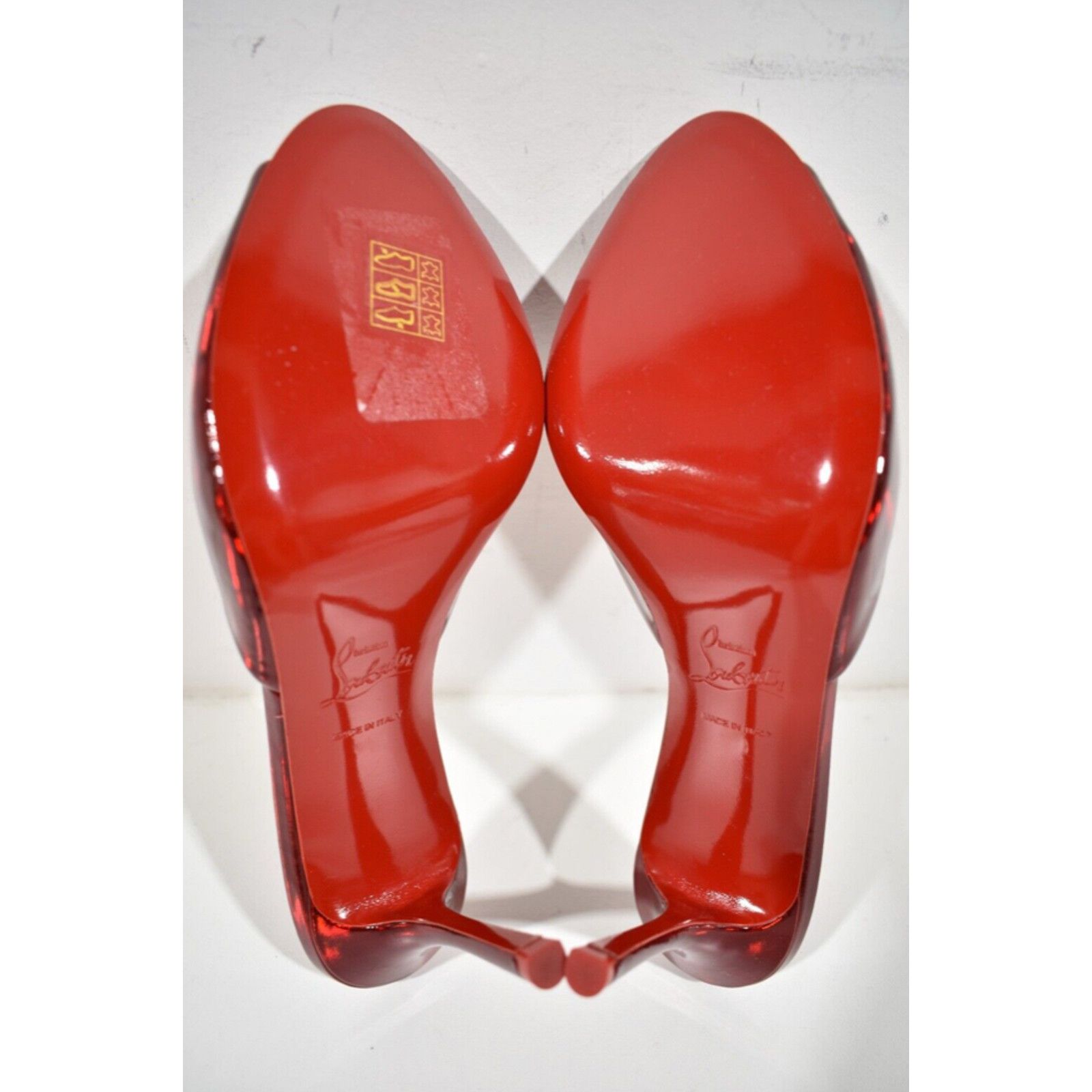 Christian Louboutin Me Dolly 85 Red Patent Backless Sandal Mule Heel Pump 37 Size US 7 / IT 37 - 12 Thumbnail