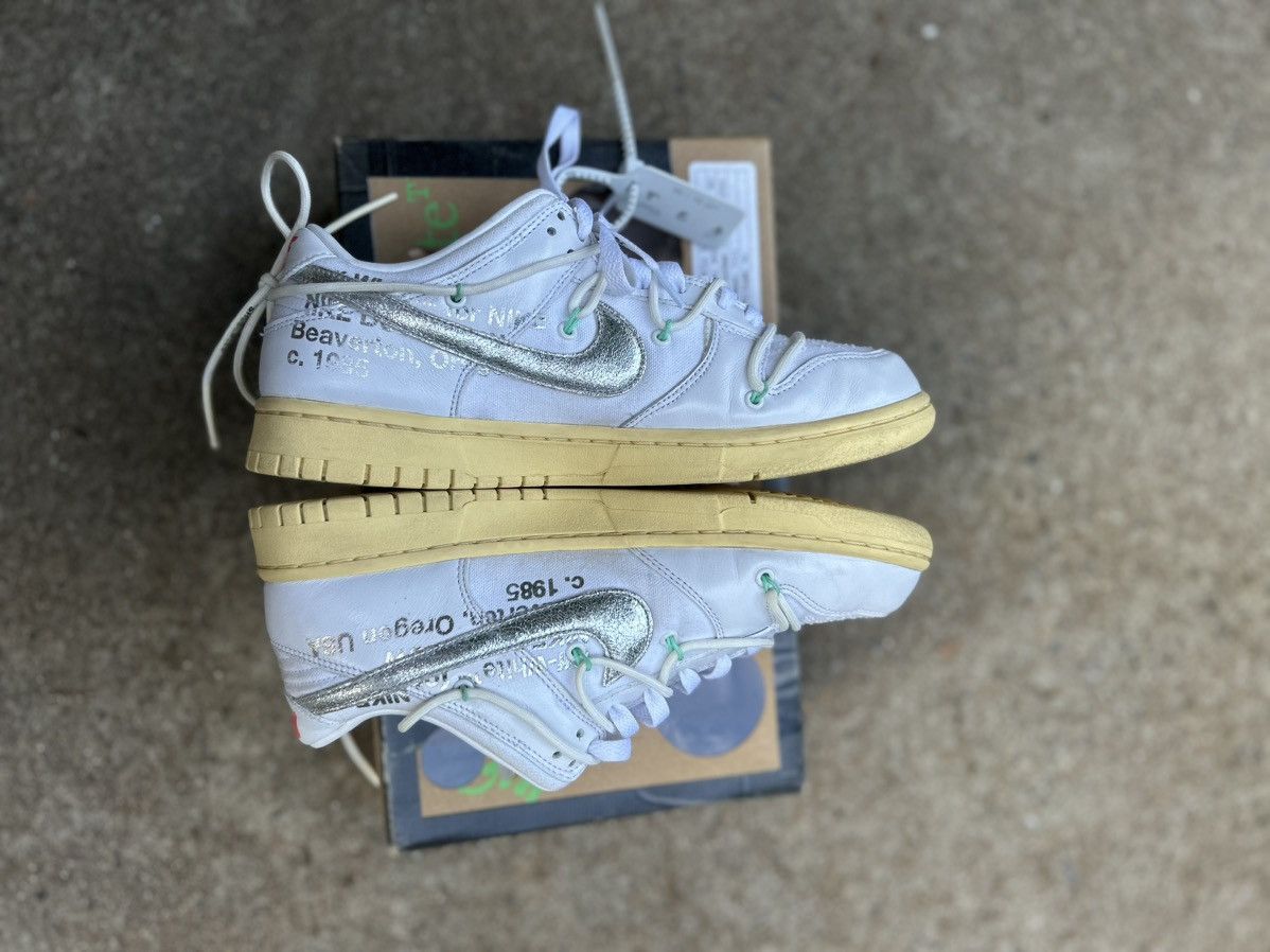 Jordan Brand × Nike × Off-White Off White Dunk low x “Lot 01 of 50” Size US 9 / EU 42 - 7 Thumbnail