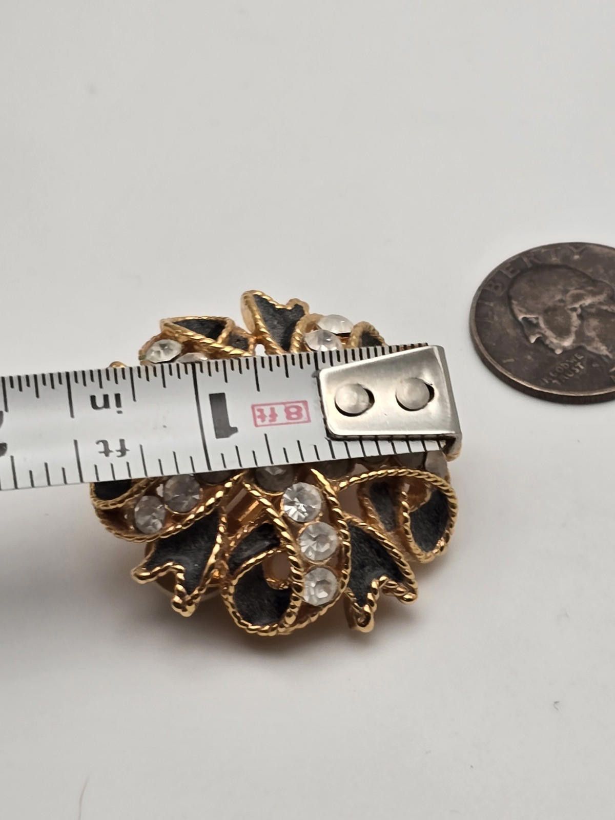 St. Johns Bay St. John Large Statement Earrings Gold w Ribbon Design Size ONE SIZE - 4 Thumbnail