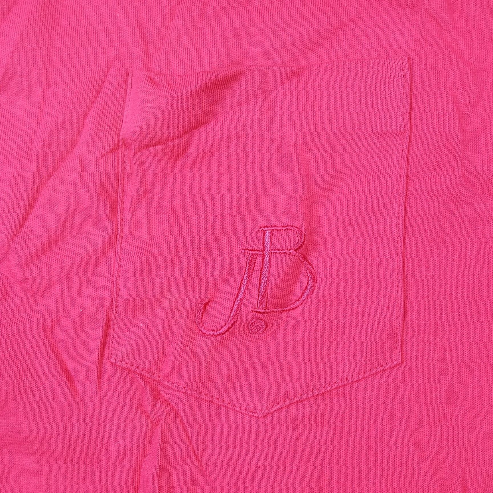 Bell VINTAGE Jean Bell Womens T-Shirt Top Shirt Pink Short Sleeve 80s 90s Golf Casual Logo Embroidered Crew Neck Pullover Knit 100% Cotton Regular Size L Size L / US 10 / IT 46 - 3 Thumbnail