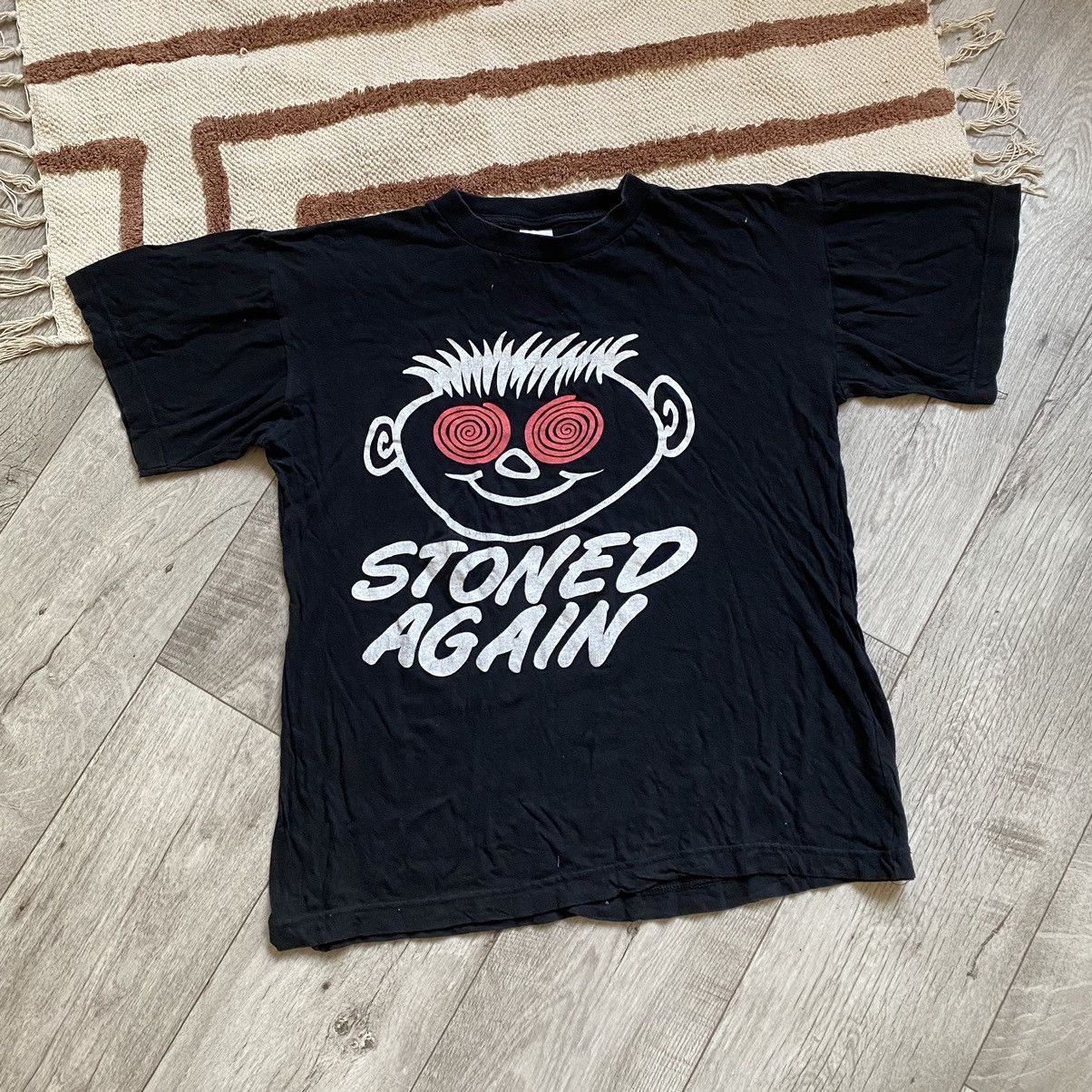 Vintage VINTAGE STONED AGAIN CRUMB CRAZY PRINT 90s T SHIRT Size US L / EU 52-54 / 3 - 1 Thumbnail