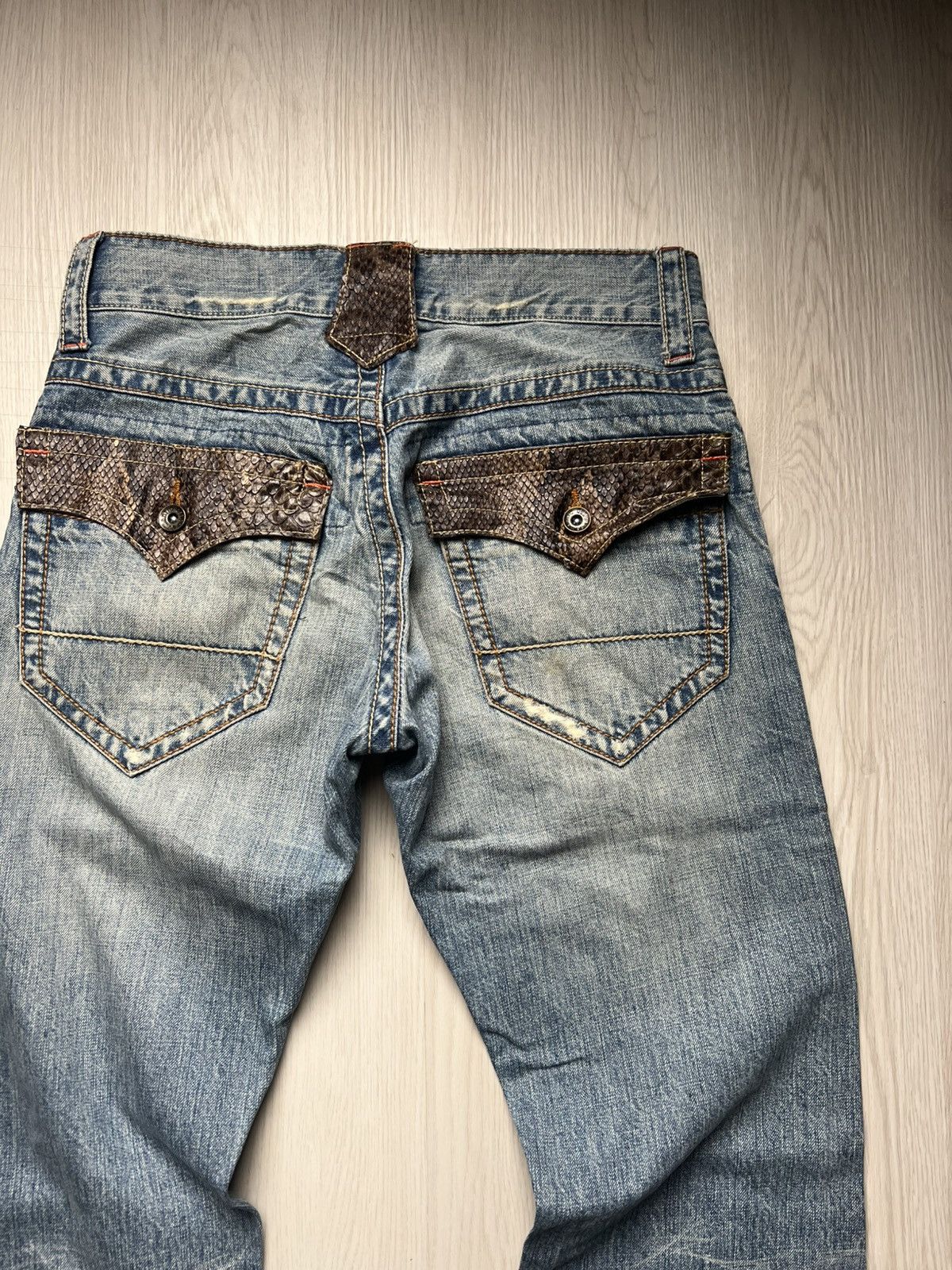 semanticdesign Semantic Design Snake Pocket Distressed Flared Jeans Size US 30 / EU 46 - 3 Thumbnail