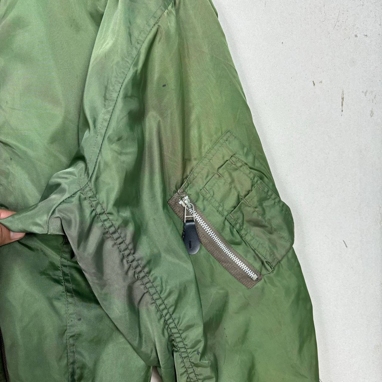 Japanese Brand C-BOY Vintage MA-1 Bomber Jacket Saga Green Flight Jacket Size US L / EU 52-54 / 3 - 13 Thumbnail