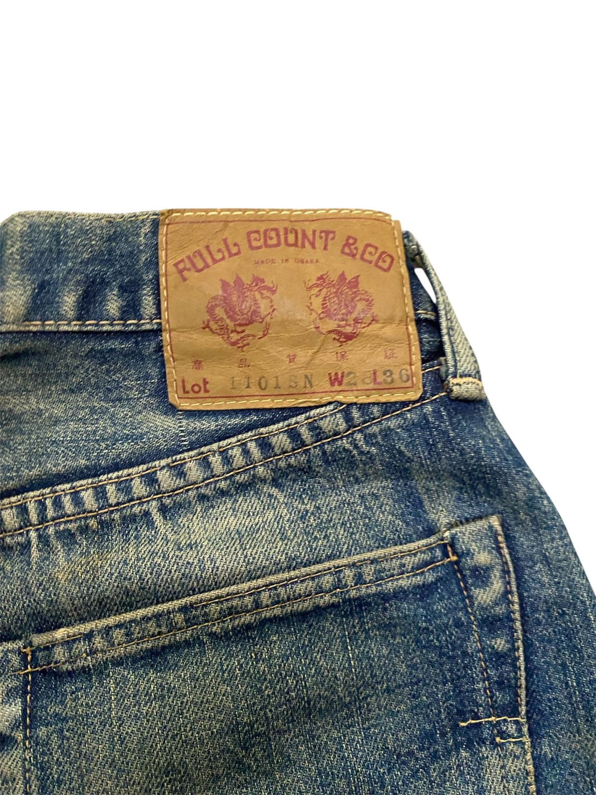 Full Count & Co. JAPAN BRAND FULL COUNT RIPPED DENIM SELVEDGE UNISEX Size US 28 / EU 44 - 6 Thumbnail